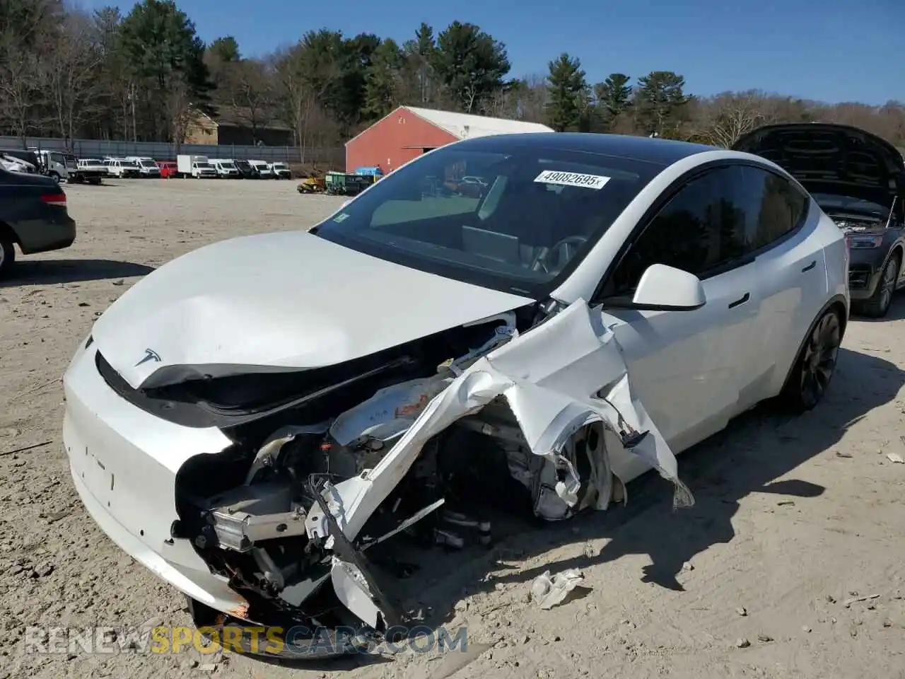 1 Photograph of a damaged car 5YJYGDEF9MF268006 TESLA MODEL Y 2021