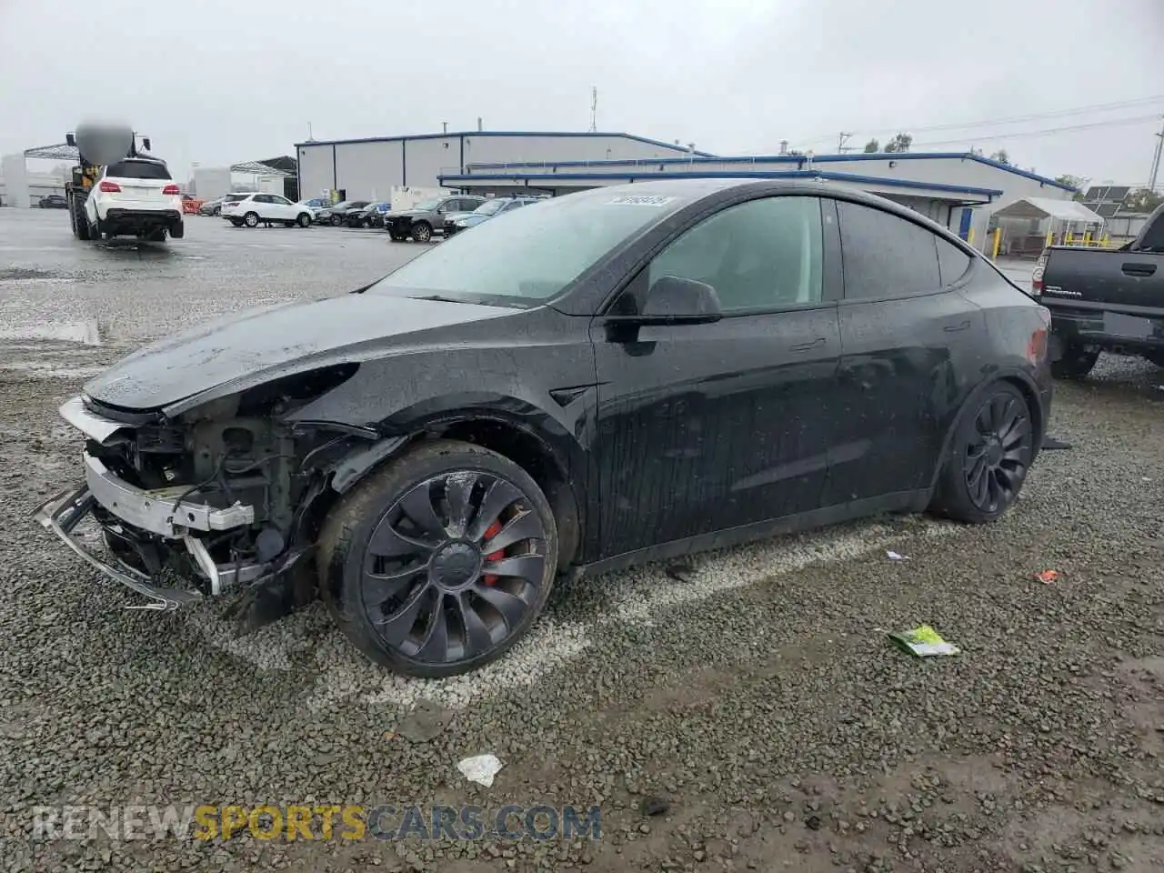 1 Photograph of a damaged car 5YJYGDEFXMF252400 TESLA MODEL Y 2021