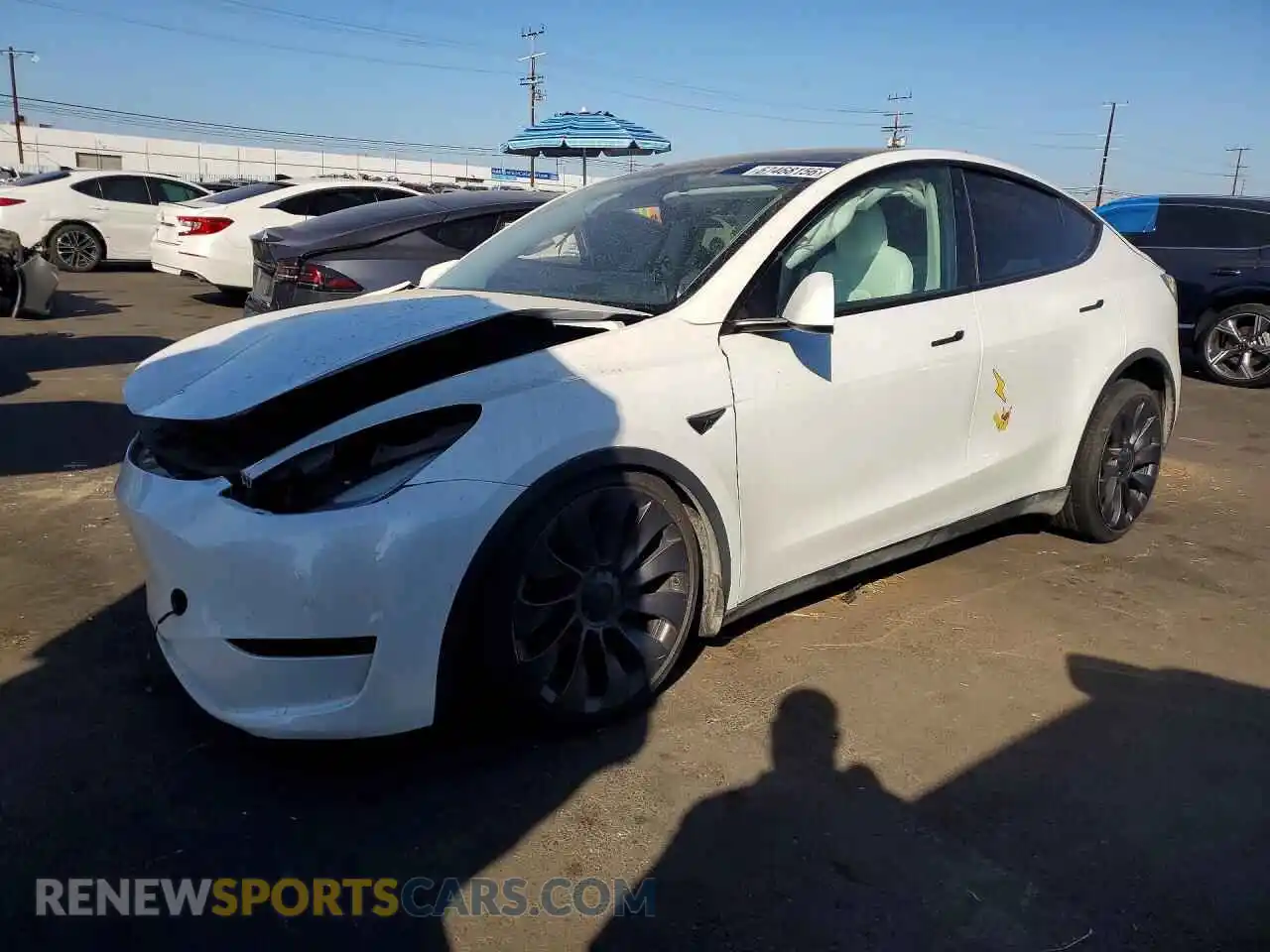 1 Фотография поврежденного автомобиля 5YJYGDEFXMF263414 TESLA MODEL Y 2021