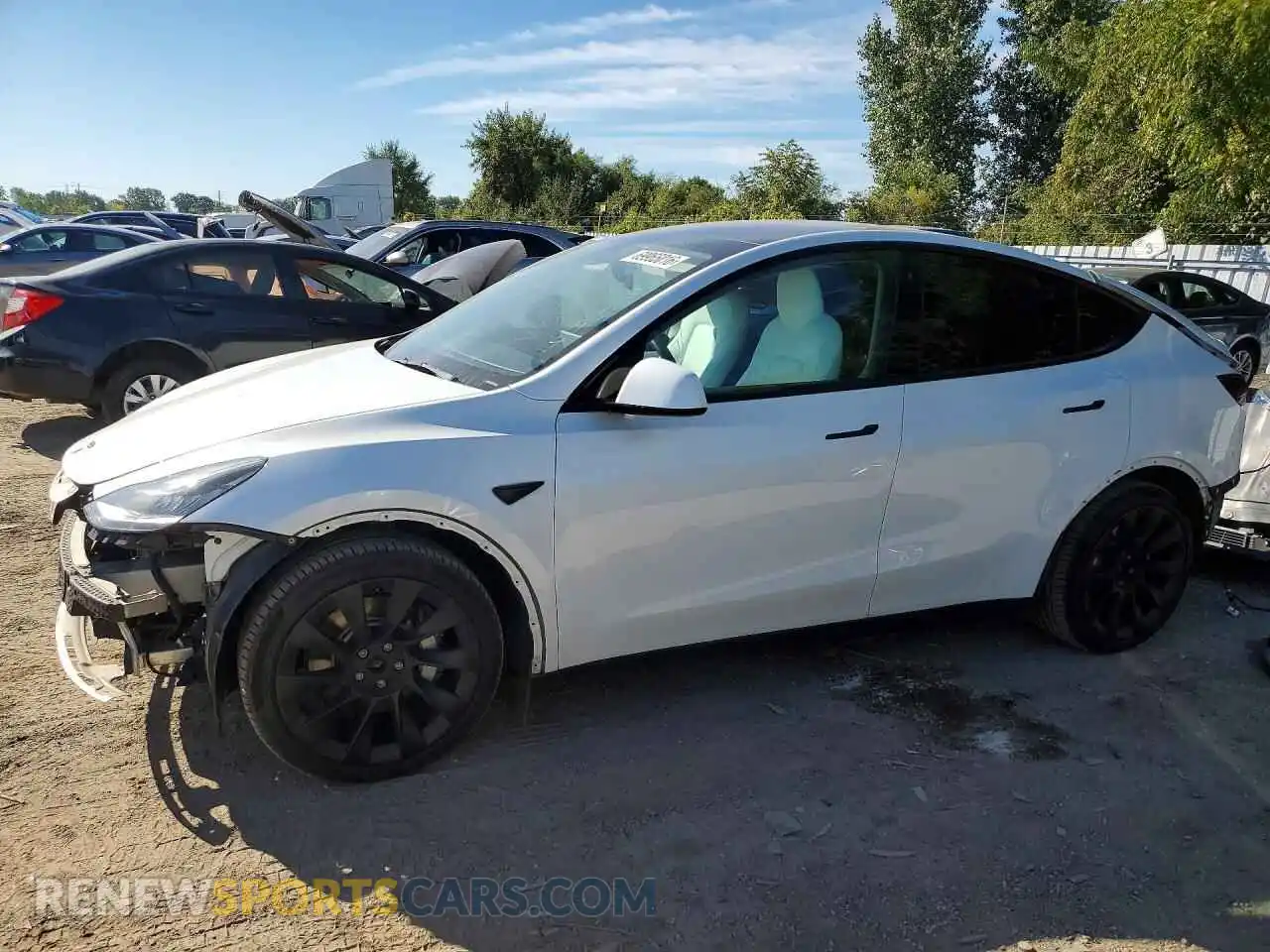 1 Photograph of a damaged car 7SAYGAEE0NF327194 TESLA MODEL Y 2022