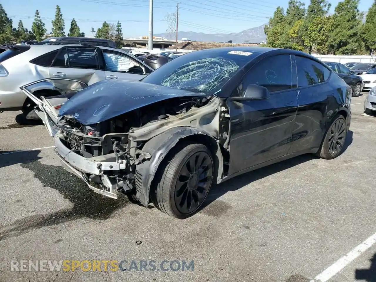 1 fotografías del automóvil dañado 7SAYGAEE0NF342603 TESLA MODEL Y 2022