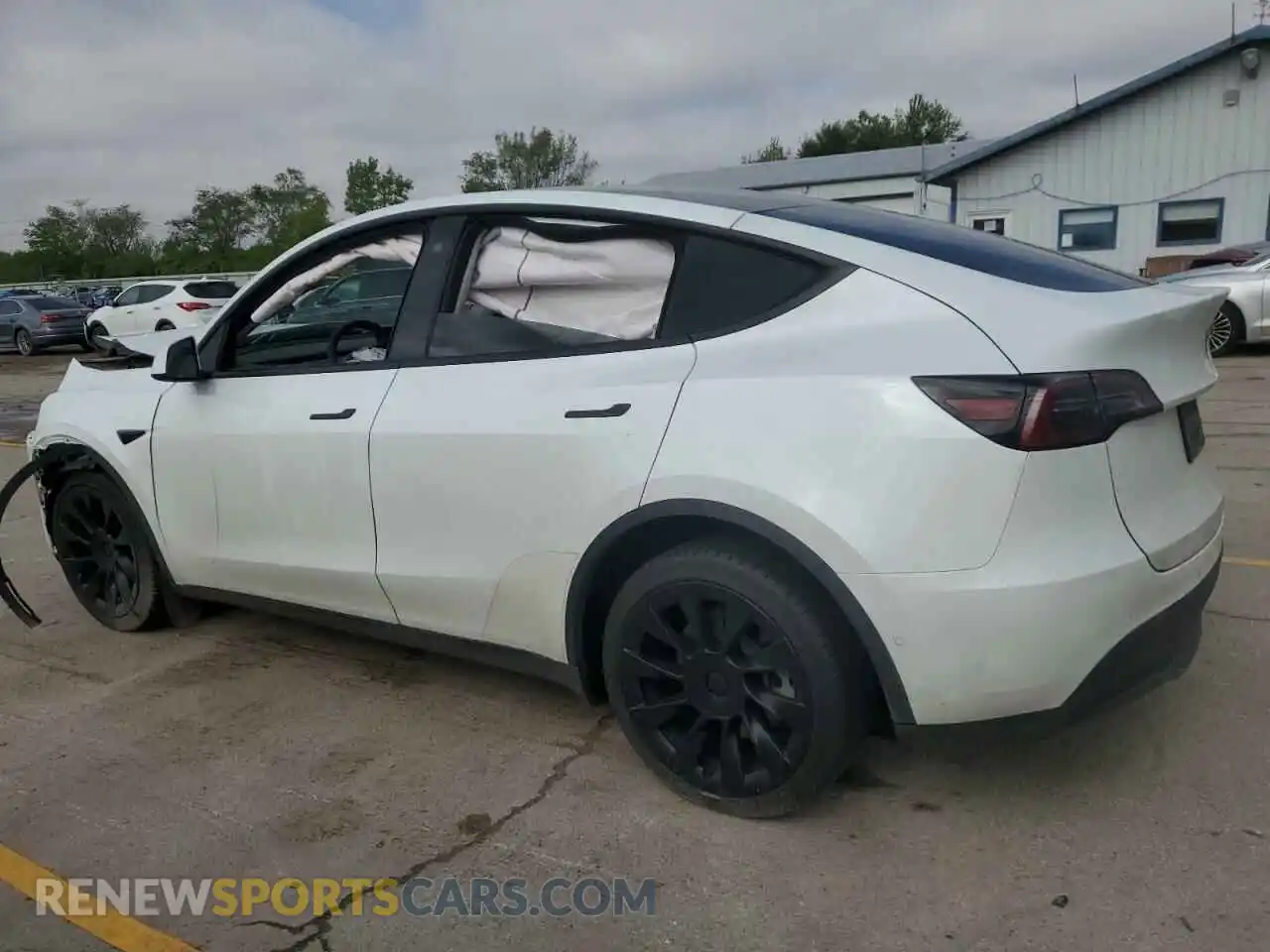 2 fotografías del automóvil dañado 7SAYGAEE0NF366416 TESLA MODEL Y 2022