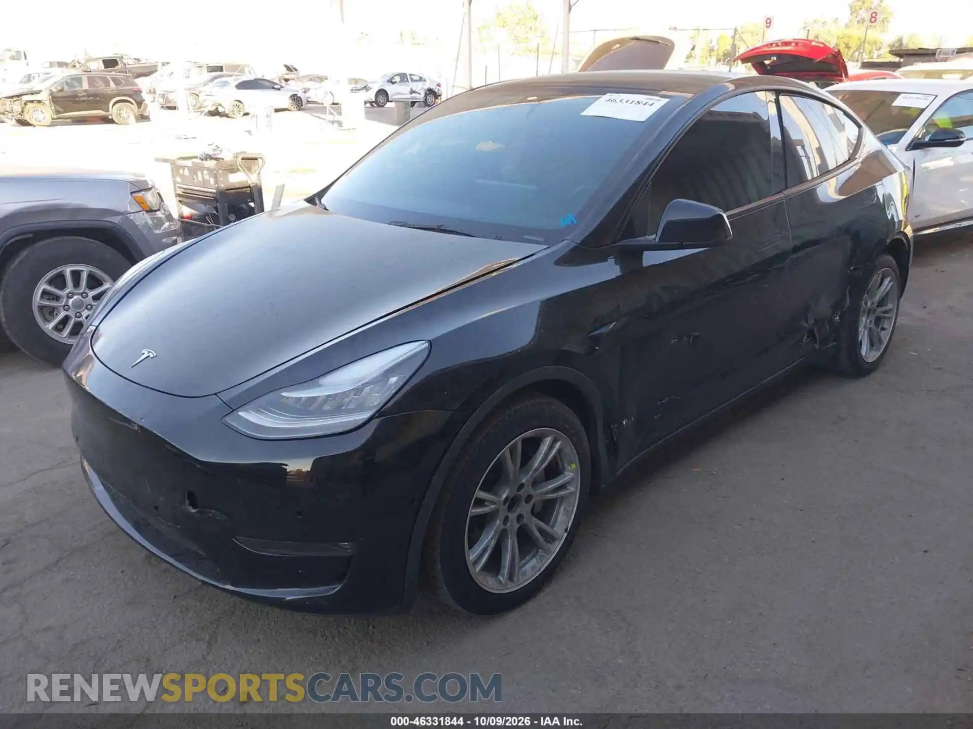 2 fotografías del automóvil dañado 7SAYGAEE0NF486796 TESLA MODEL Y 2022