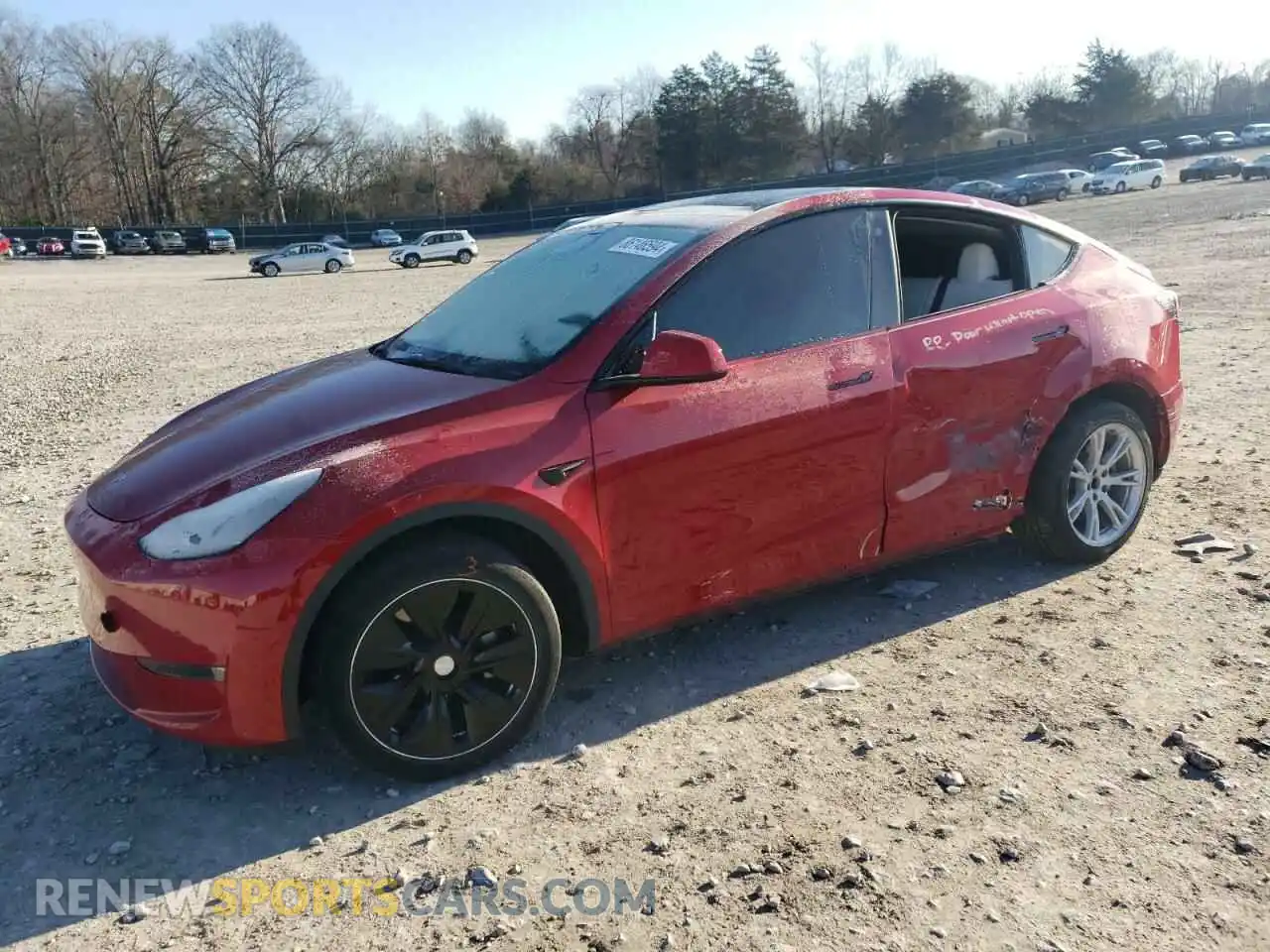 1 Photograph of a damaged car 7SAYGAEE1NF402842 TESLA MODEL Y 2022
