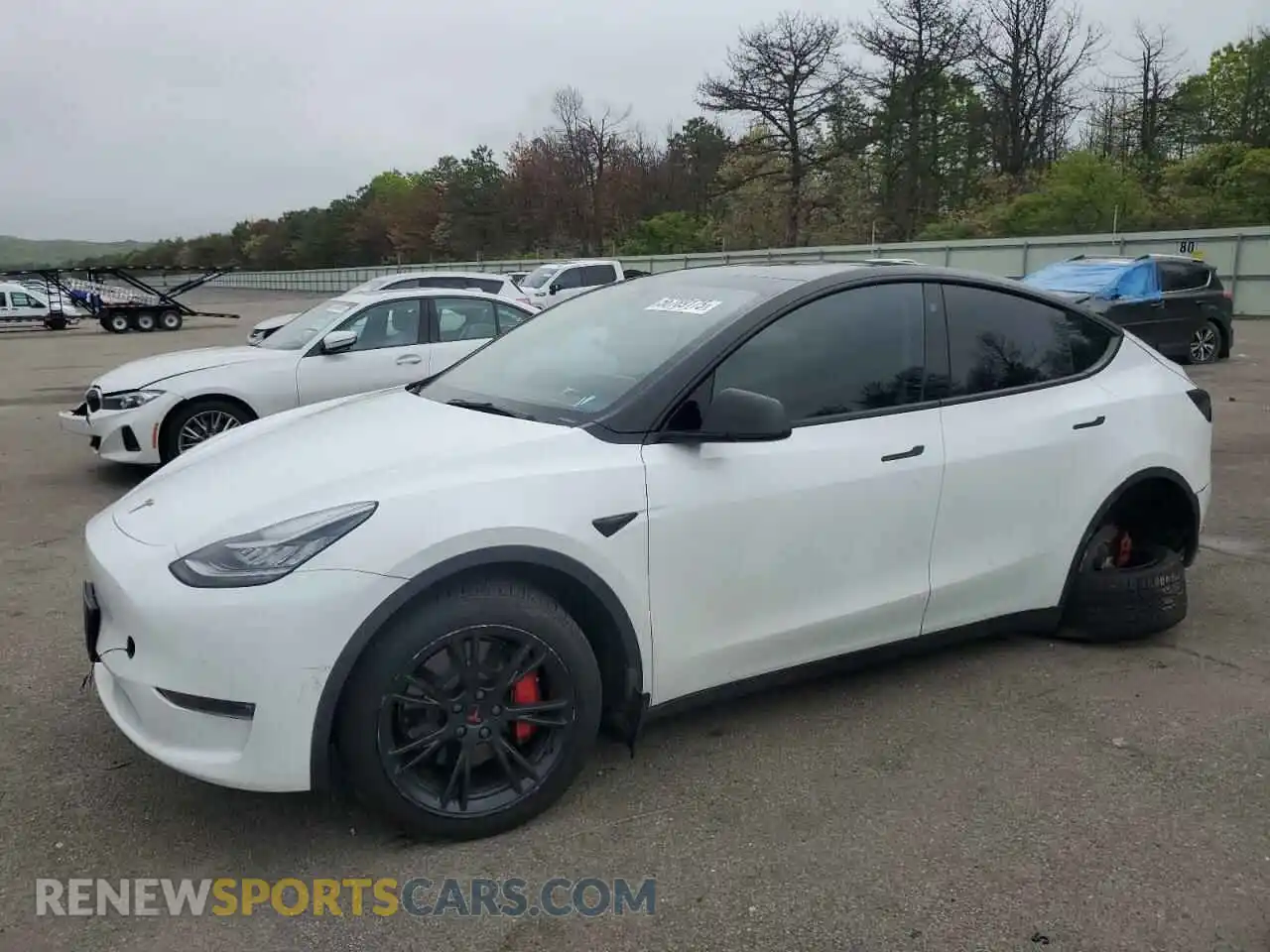 1 Photograph of a damaged car 7SAYGAEE1NF518364 TESLA MODEL Y 2022