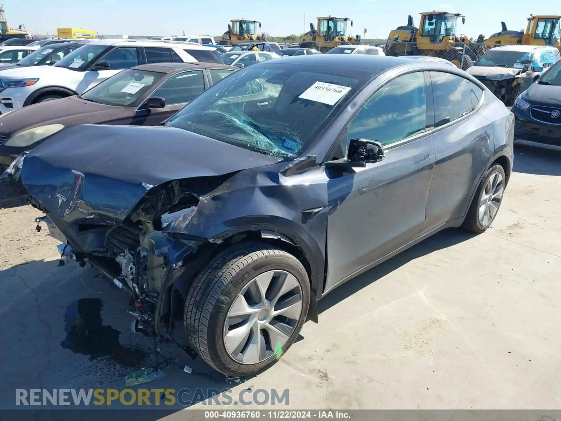 2 fotografías del automóvil dañado 7SAYGAEE1NF534290 TESLA MODEL Y 2022