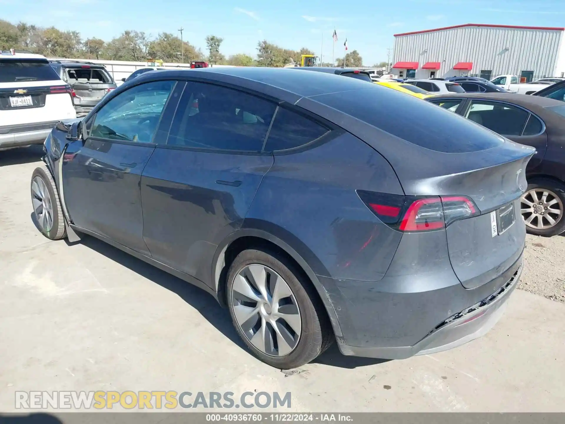 3 fotografías del automóvil dañado 7SAYGAEE1NF534290 TESLA MODEL Y 2022