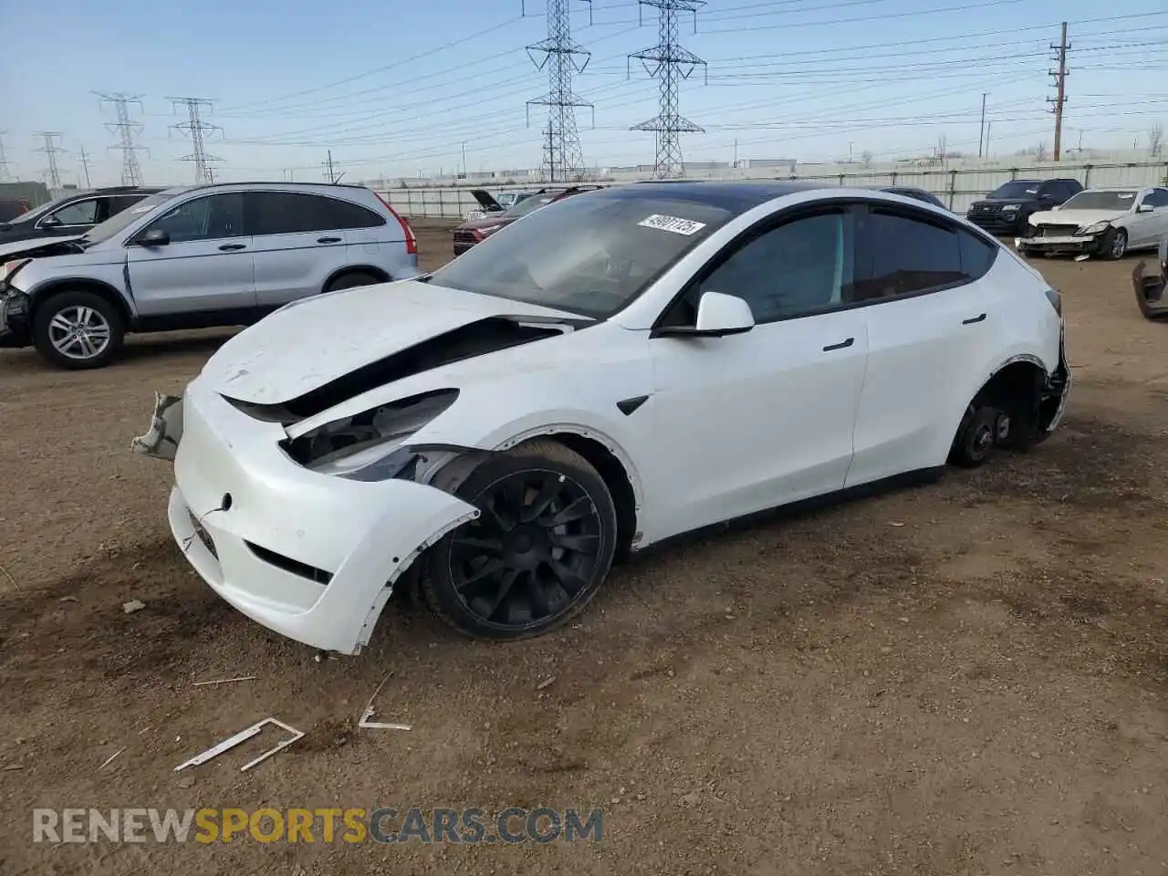 1 Photograph of a damaged car 7SAYGAEE1NF540574 TESLA MODEL Y 2022