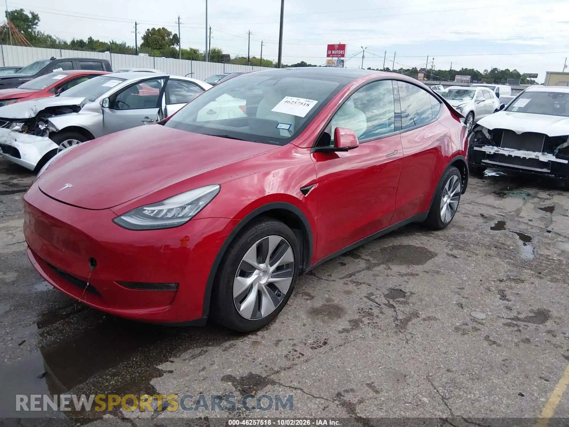 2 Фотография поврежденного автомобиля 7SAYGAEE2NF361315 TESLA MODEL Y 2022