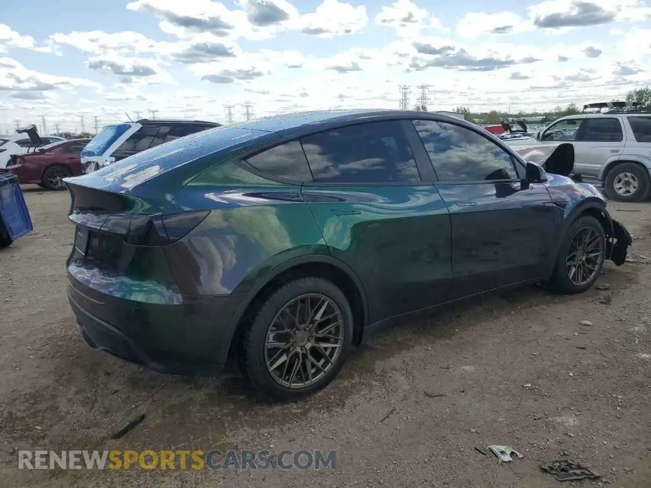 3 Photograph of a damaged car 7SAYGAEE2NF535450 TESLA MODEL Y 2022