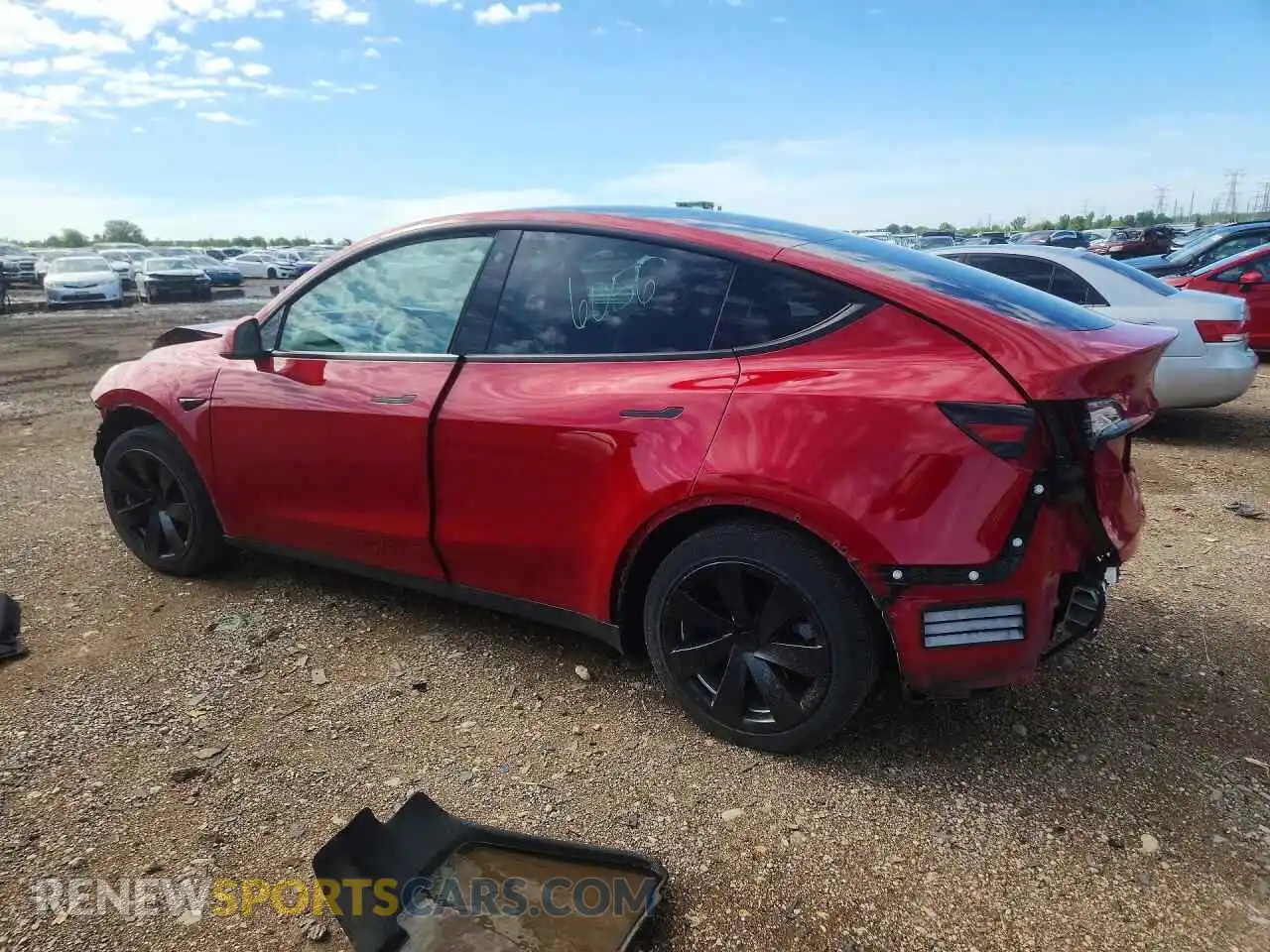 2 Photograph of a damaged car 7SAYGAEE3NF364823 TESLA MODEL Y 2022