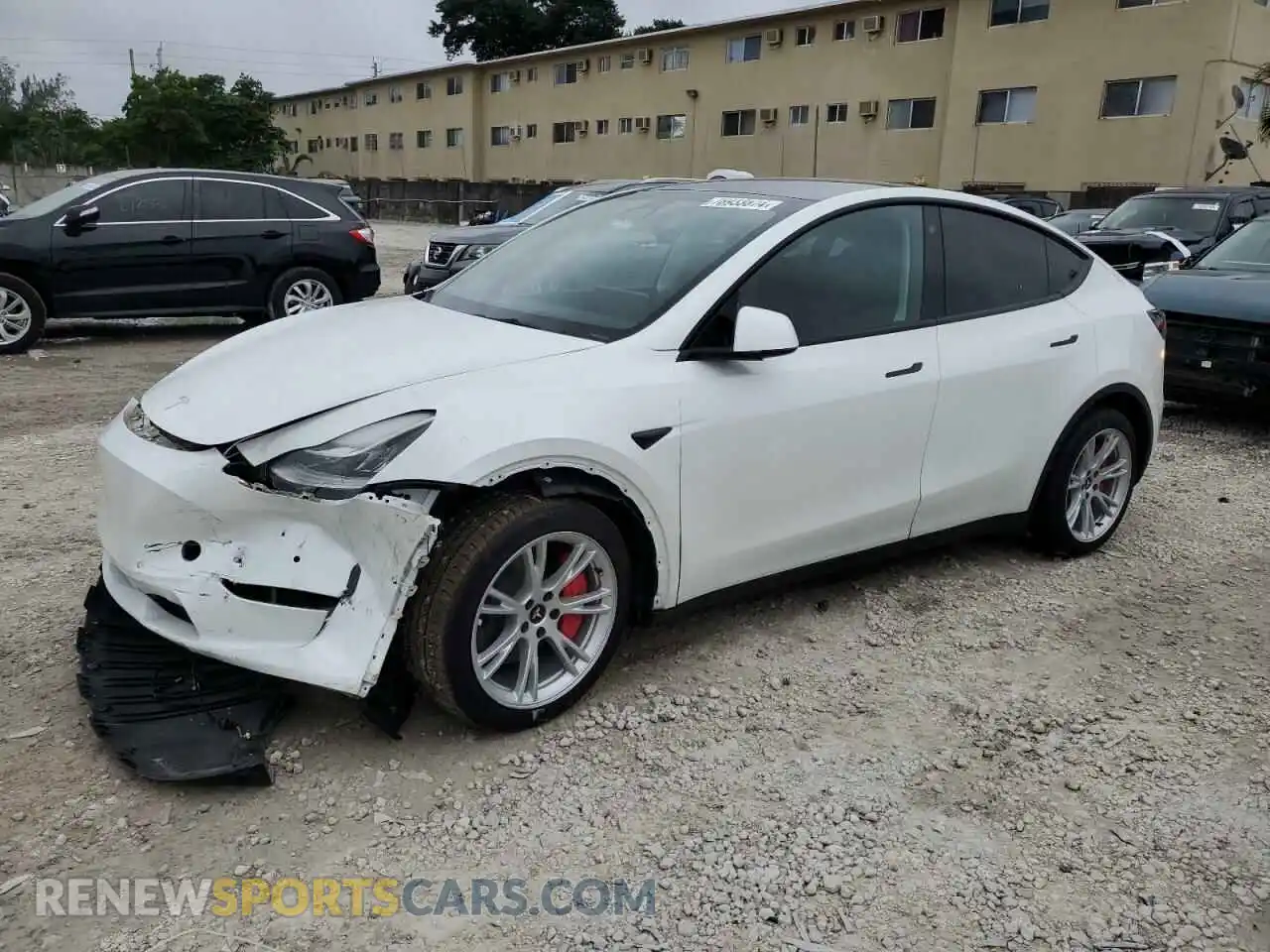 1 Photograph of a damaged car 7SAYGAEE3NF515062 TESLA MODEL Y 2022