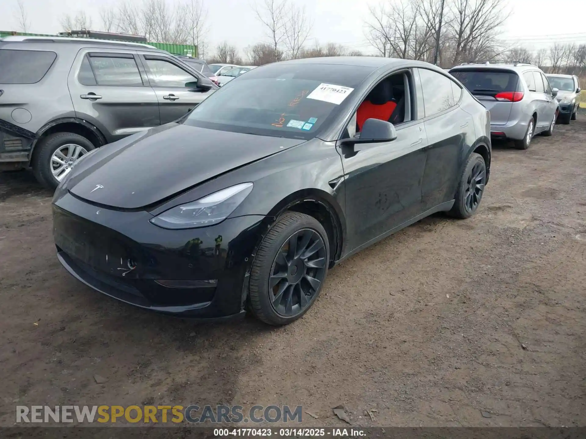 2 Фотография поврежденного автомобиля 7SAYGAEE3NF537420 TESLA MODEL Y 2022