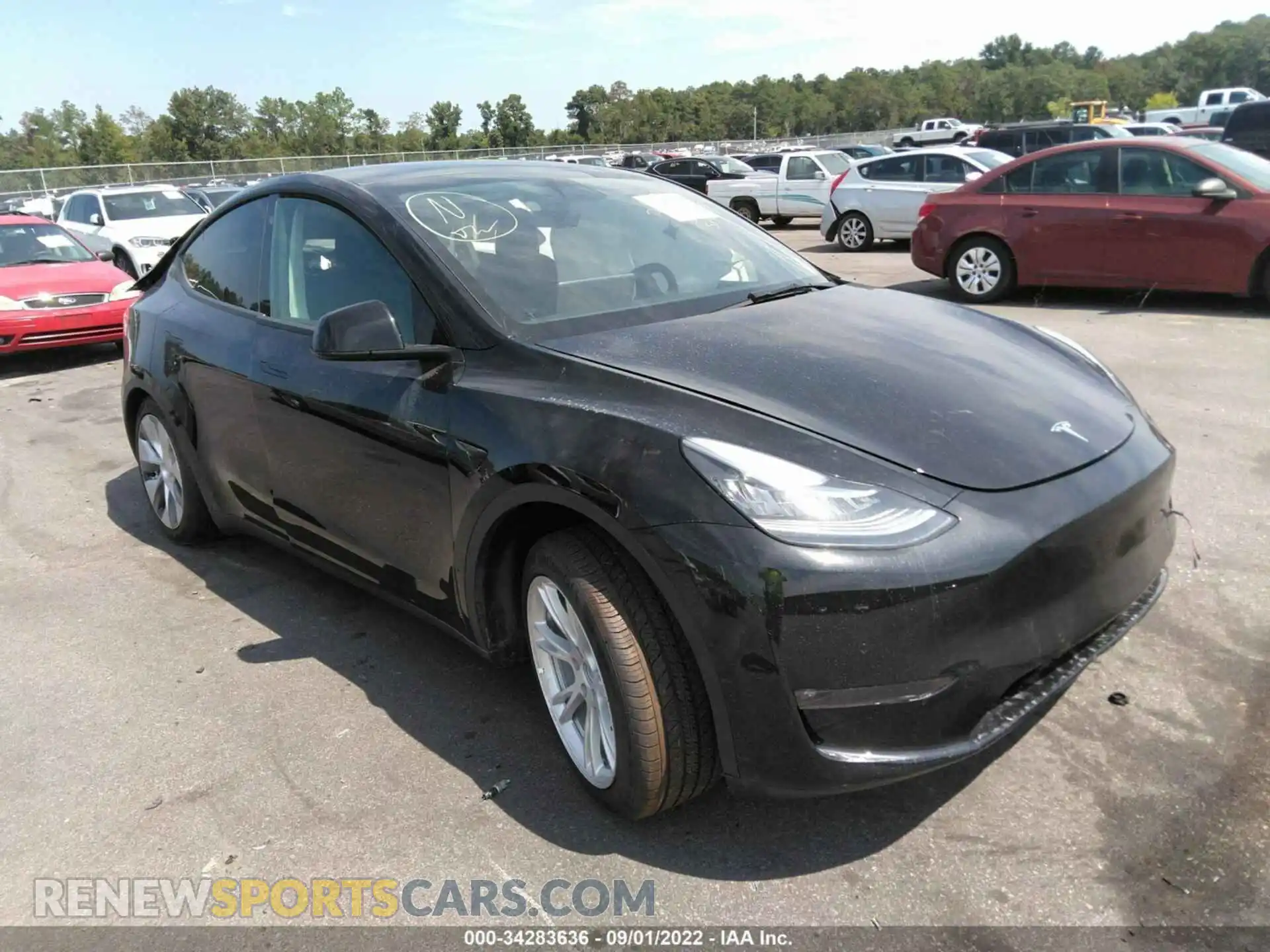 1 Photograph of a damaged car 7SAYGAEE4NF428822 TESLA MODEL Y 2022