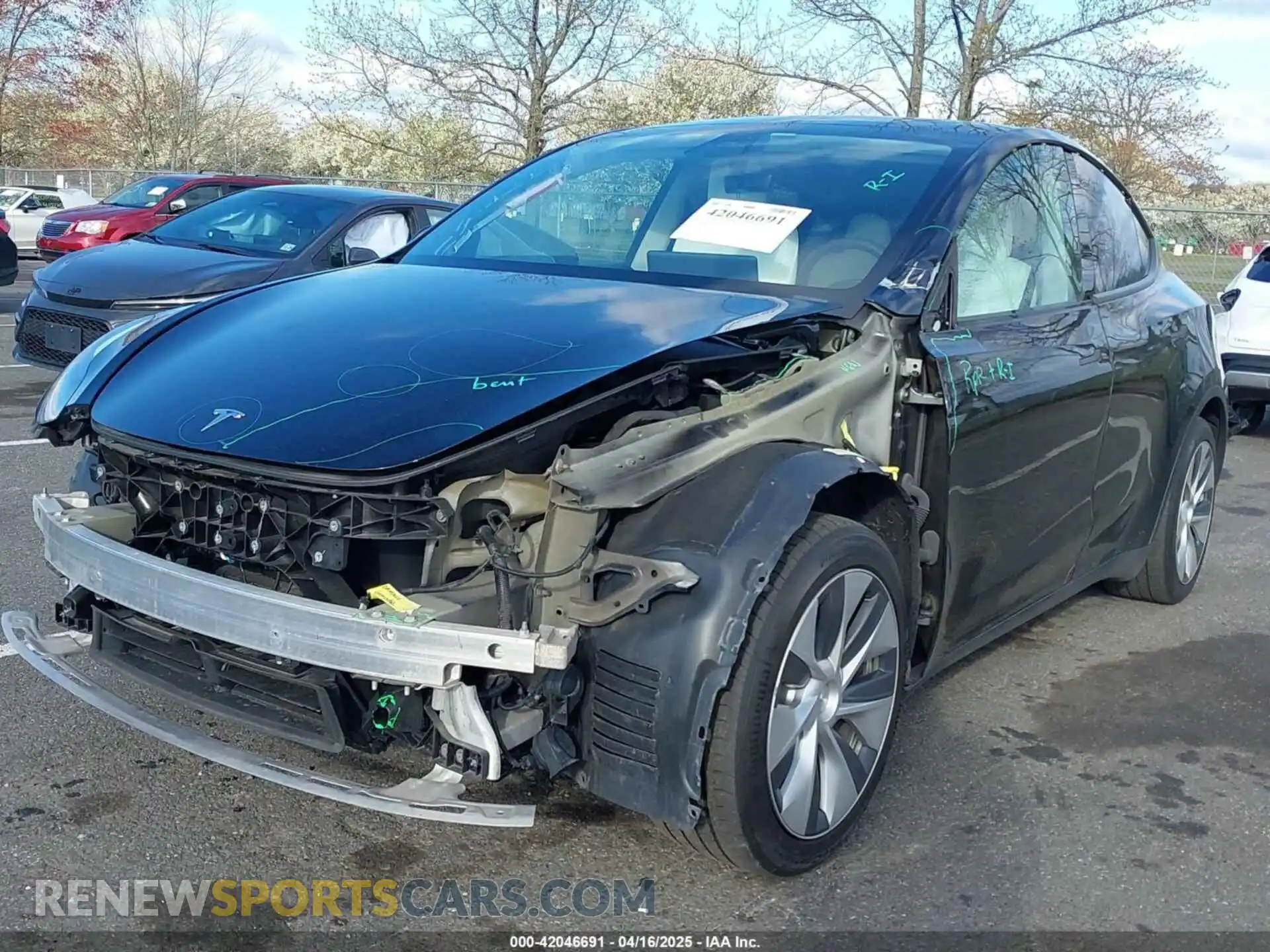 2 Photograph of a damaged car 7SAYGAEE4NF522330 TESLA MODEL Y 2022