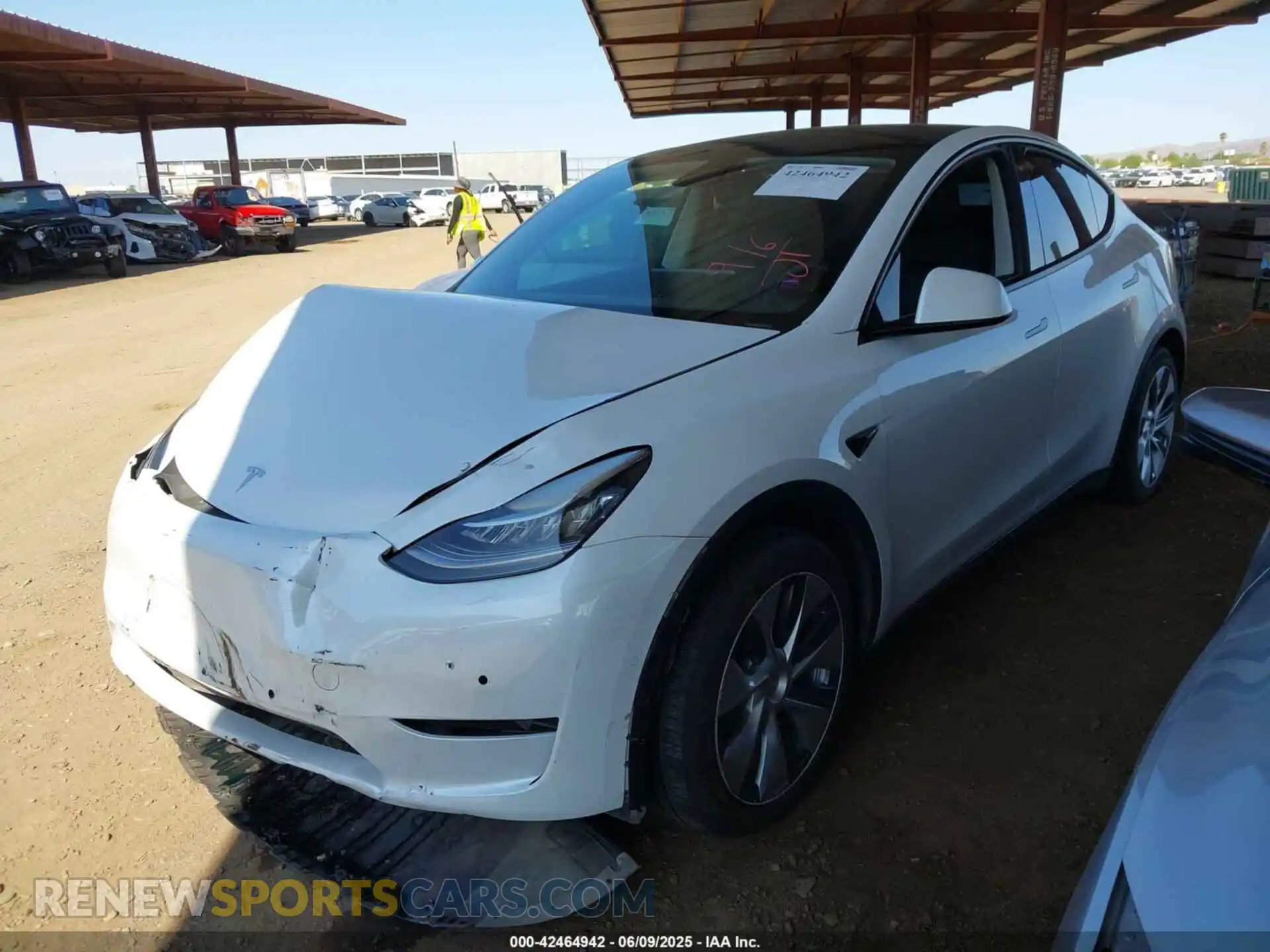 2 Фотография поврежденного автомобиля 7SAYGAEE6NF393068 TESLA MODEL Y 2022