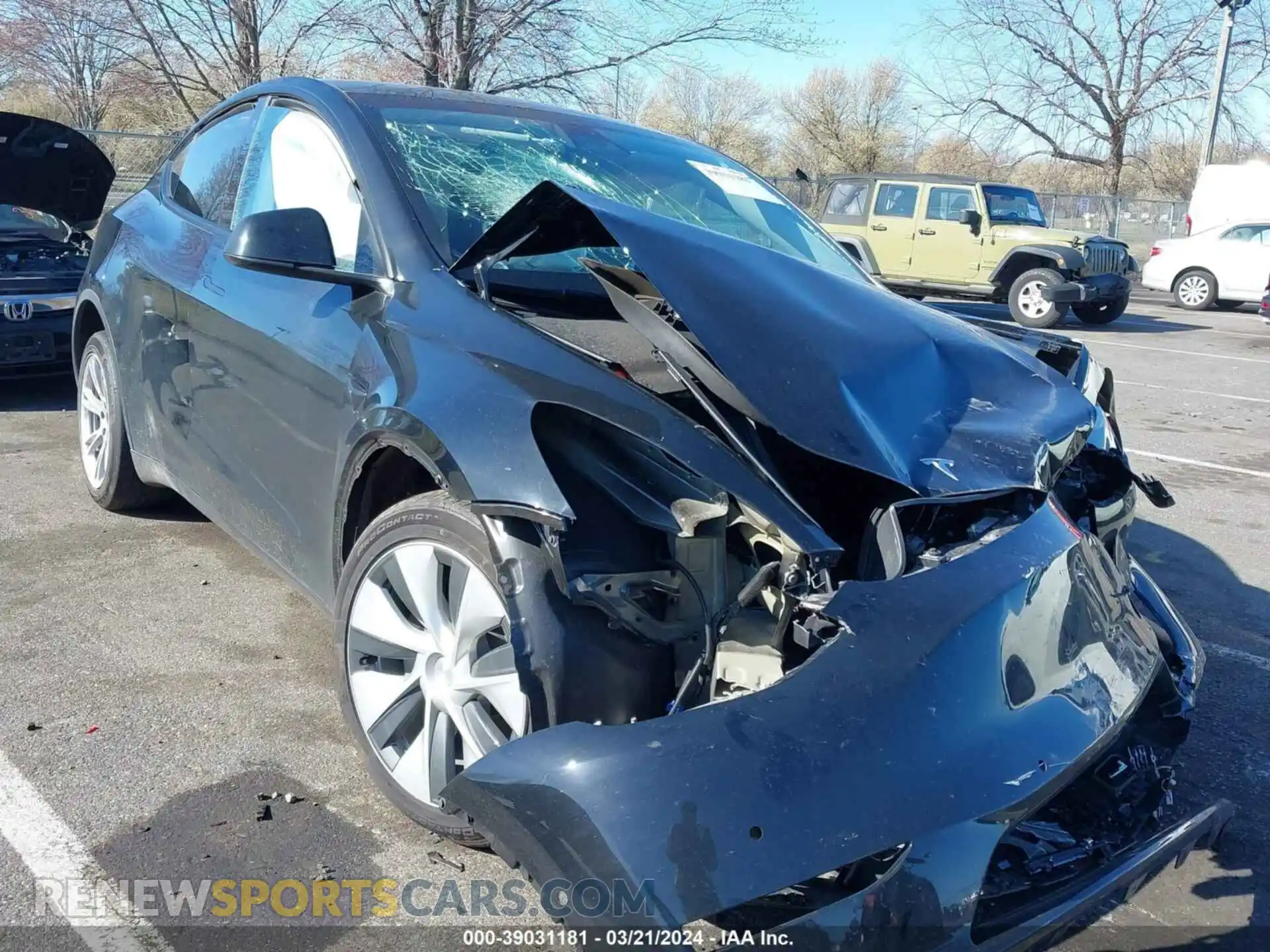 1 Photograph of a damaged car 7SAYGAEE6NF550338 TESLA MODEL Y 2022
