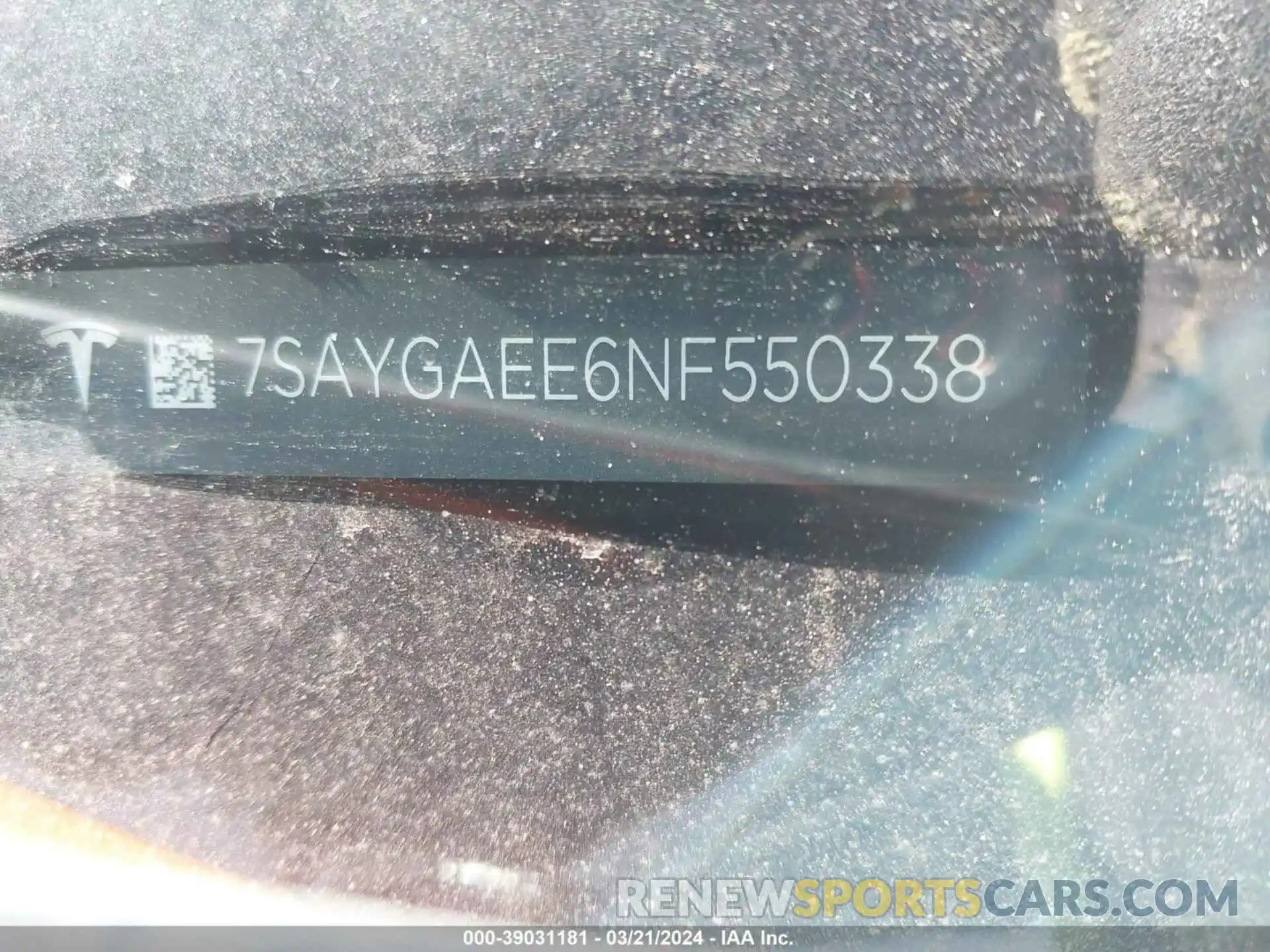 9 Photograph of a damaged car 7SAYGAEE6NF550338 TESLA MODEL Y 2022
