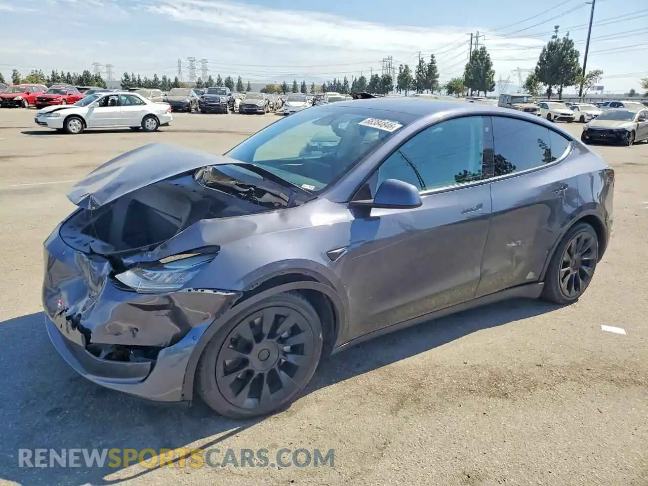 1 Photograph of a damaged car 7SAYGAEE6NF574137 TESLA MODEL Y 2022