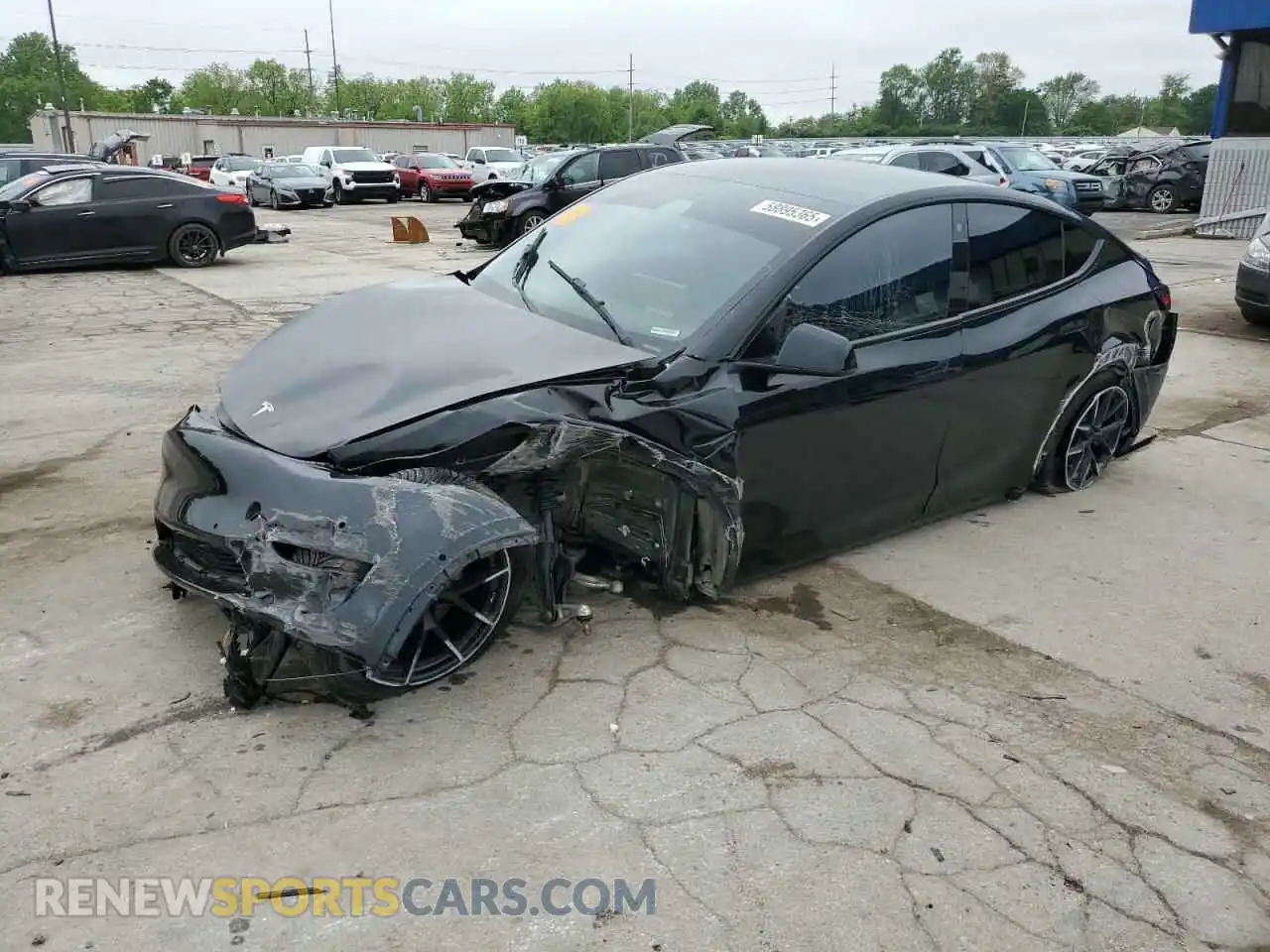 1 Photograph of a damaged car 7SAYGAEE7NF379812 TESLA MODEL Y 2022