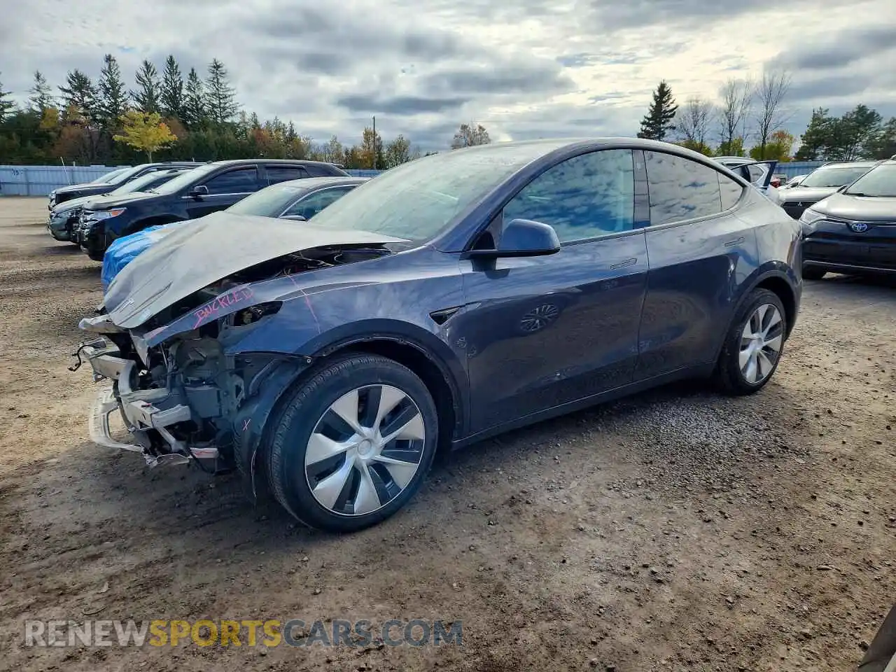 1 Photograph of a damaged car 7SAYGAEE7NF520183 TESLA MODEL Y 2022