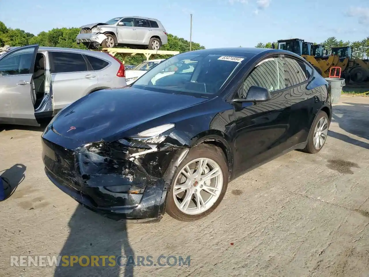 1 Photograph of a damaged car 7SAYGAEE7NF576382 TESLA MODEL Y 2022