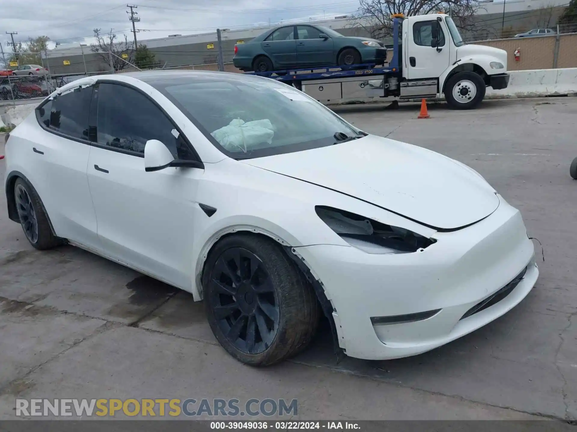 1 Photograph of a damaged car 7SAYGAEE8NF349556 TESLA MODEL Y 2022