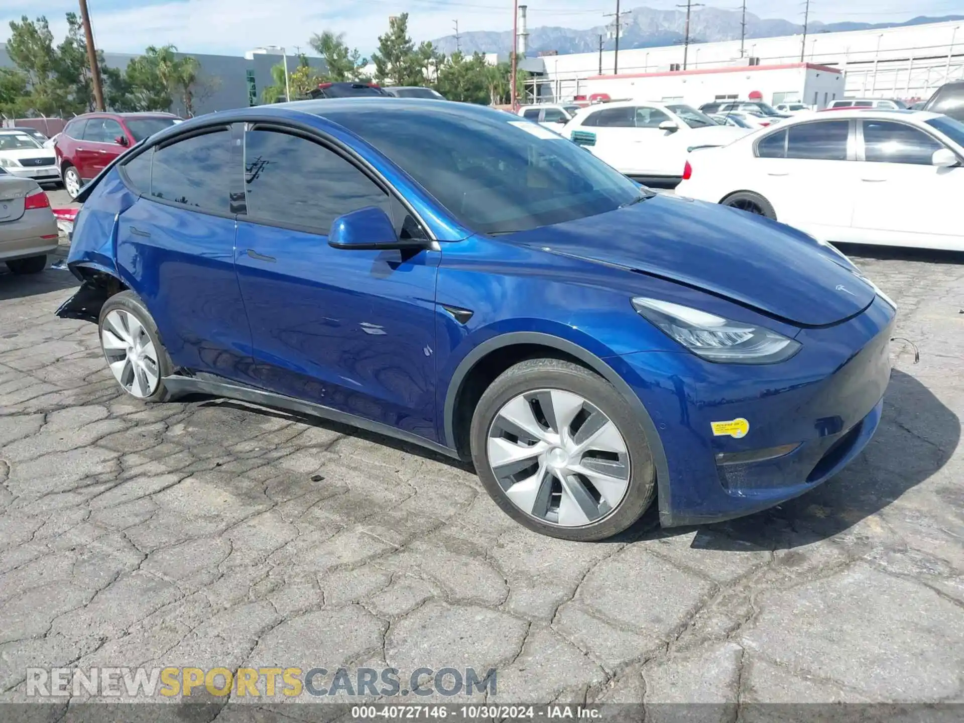 1 Photograph of a damaged car 7SAYGAEE8NF378927 TESLA MODEL Y 2022