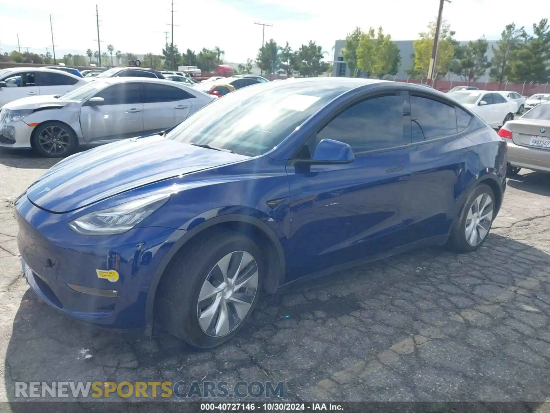2 Photograph of a damaged car 7SAYGAEE8NF378927 TESLA MODEL Y 2022