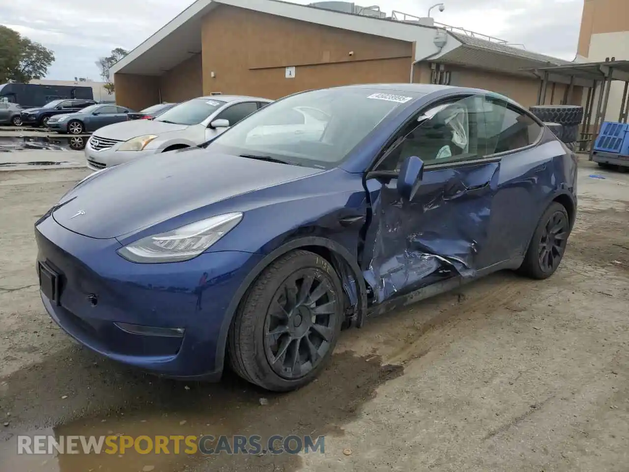 1 Photograph of a damaged car 7SAYGAEE8NF488957 TESLA MODEL Y 2022