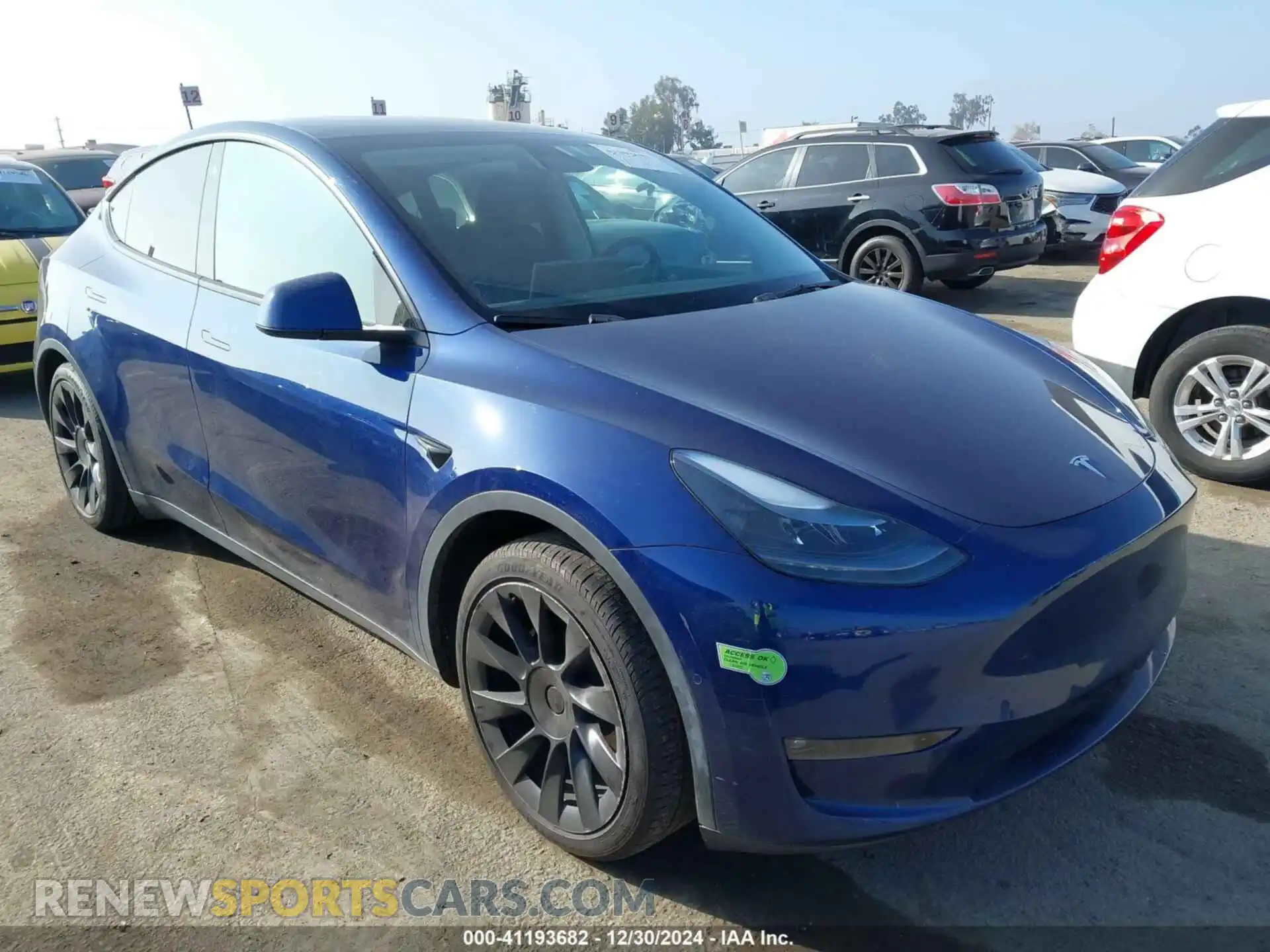 1 Photograph of a damaged car 7SAYGAEE8NF547022 TESLA MODEL Y 2022