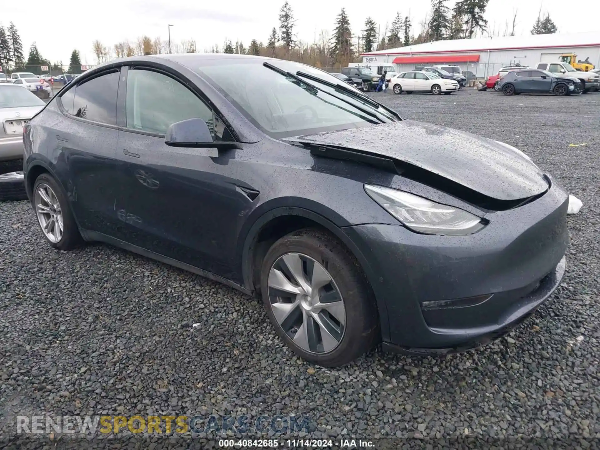 1 Photograph of a damaged car 7SAYGAEE8NF570624 TESLA MODEL Y 2022