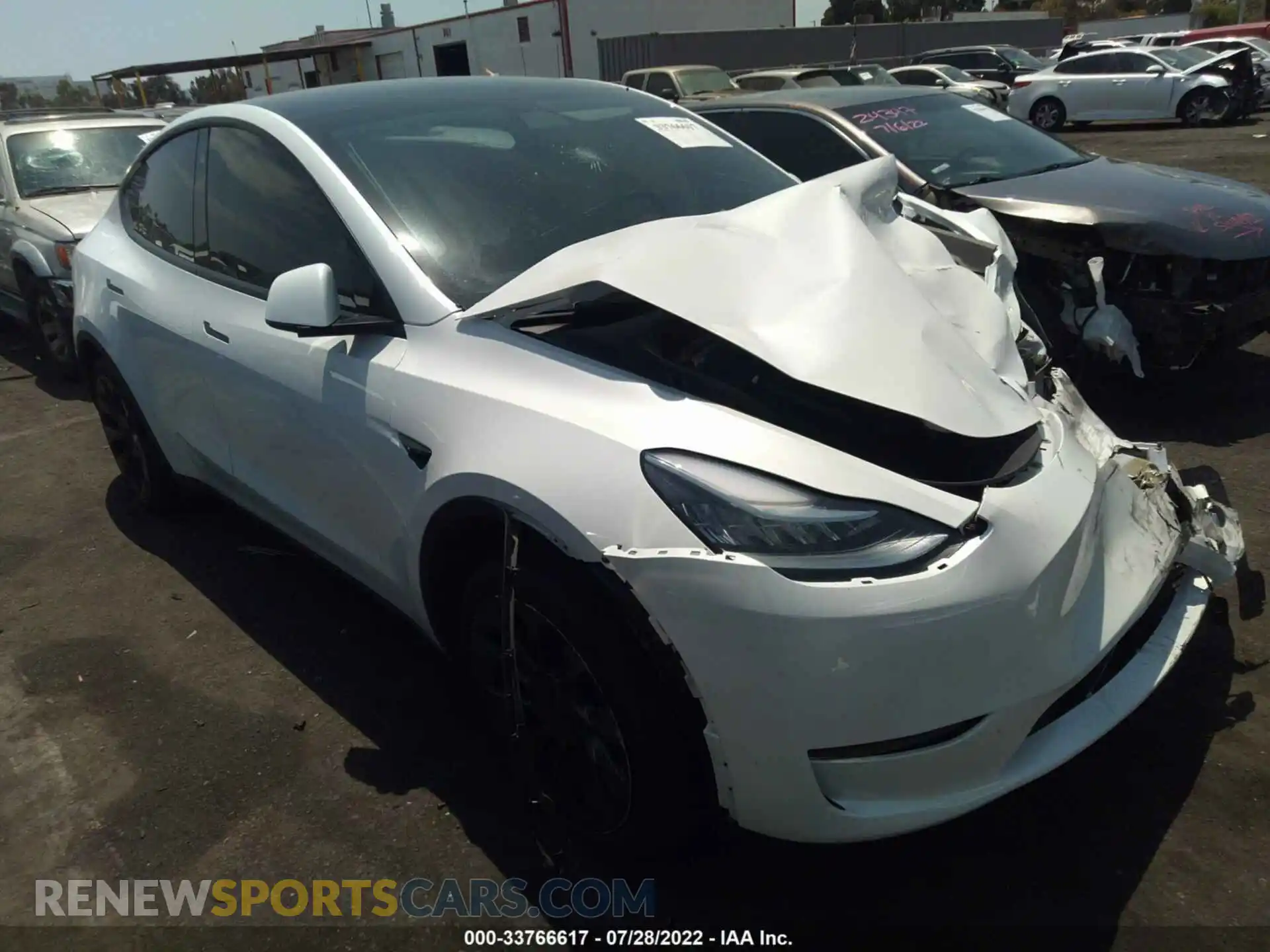 1 Photograph of a damaged car 7SAYGAEE9NF349601 TESLA MODEL Y 2022