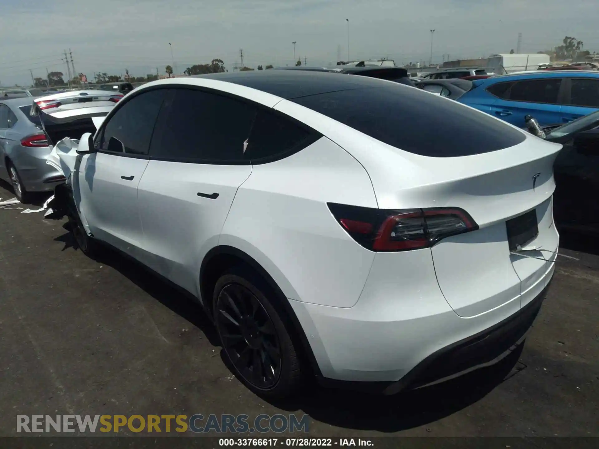 3 Photograph of a damaged car 7SAYGAEE9NF349601 TESLA MODEL Y 2022
