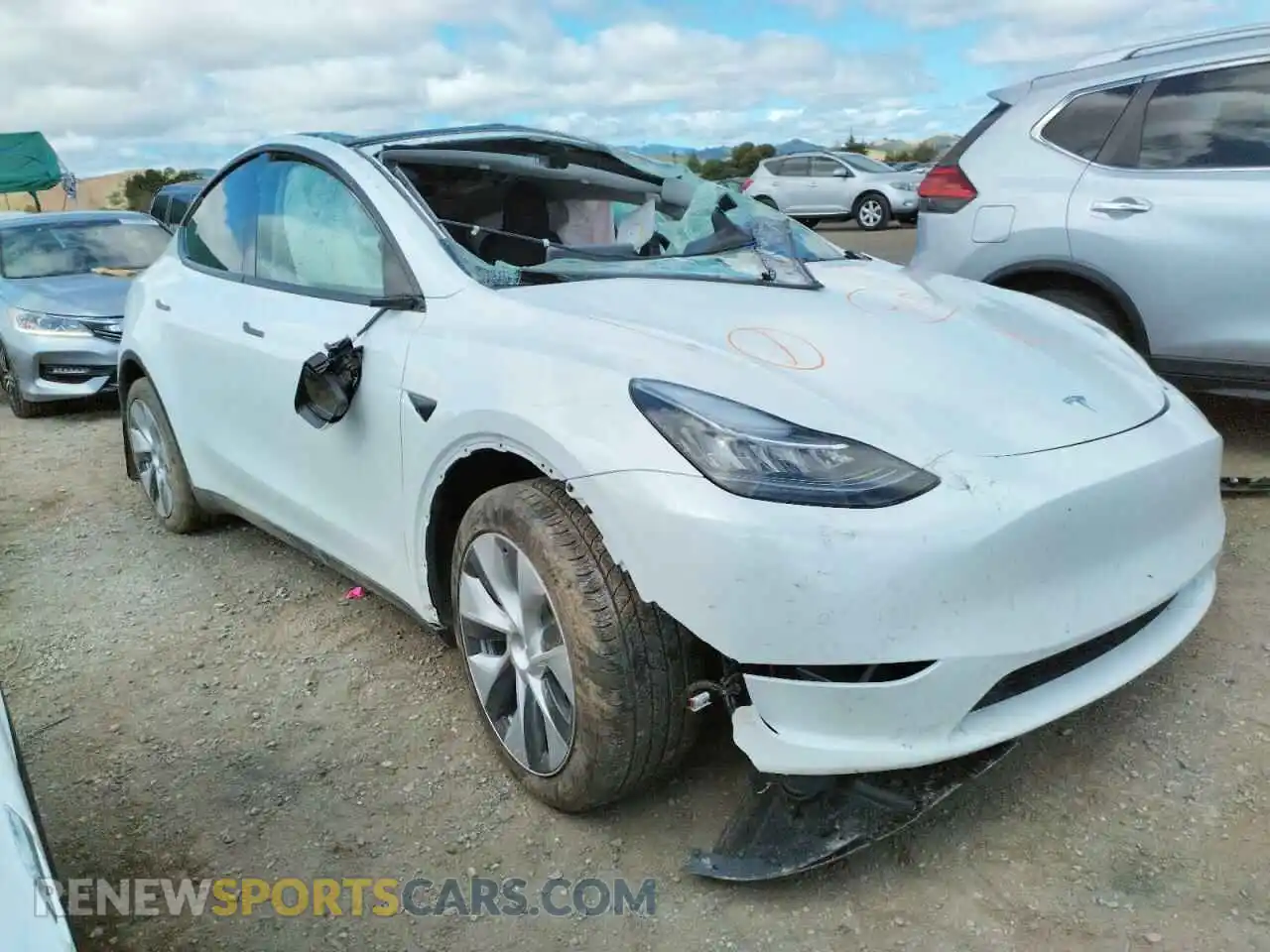 1 Photograph of a damaged car 7SAYGAEE9NF349694 TESLA MODEL Y 2022