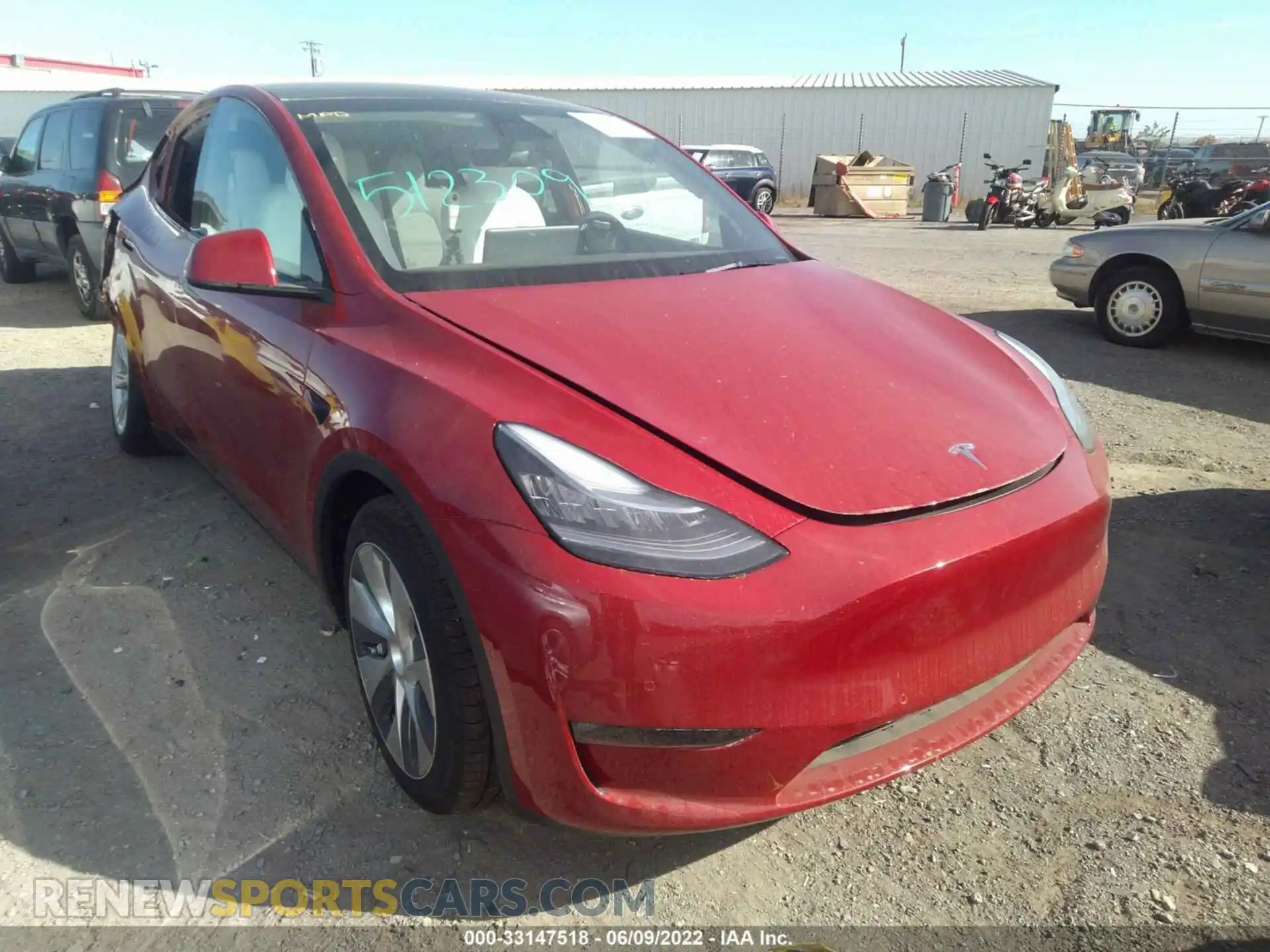 1 fotografías del automóvil dañado 7SAYGAEE9NF357732 TESLA MODEL Y 2022