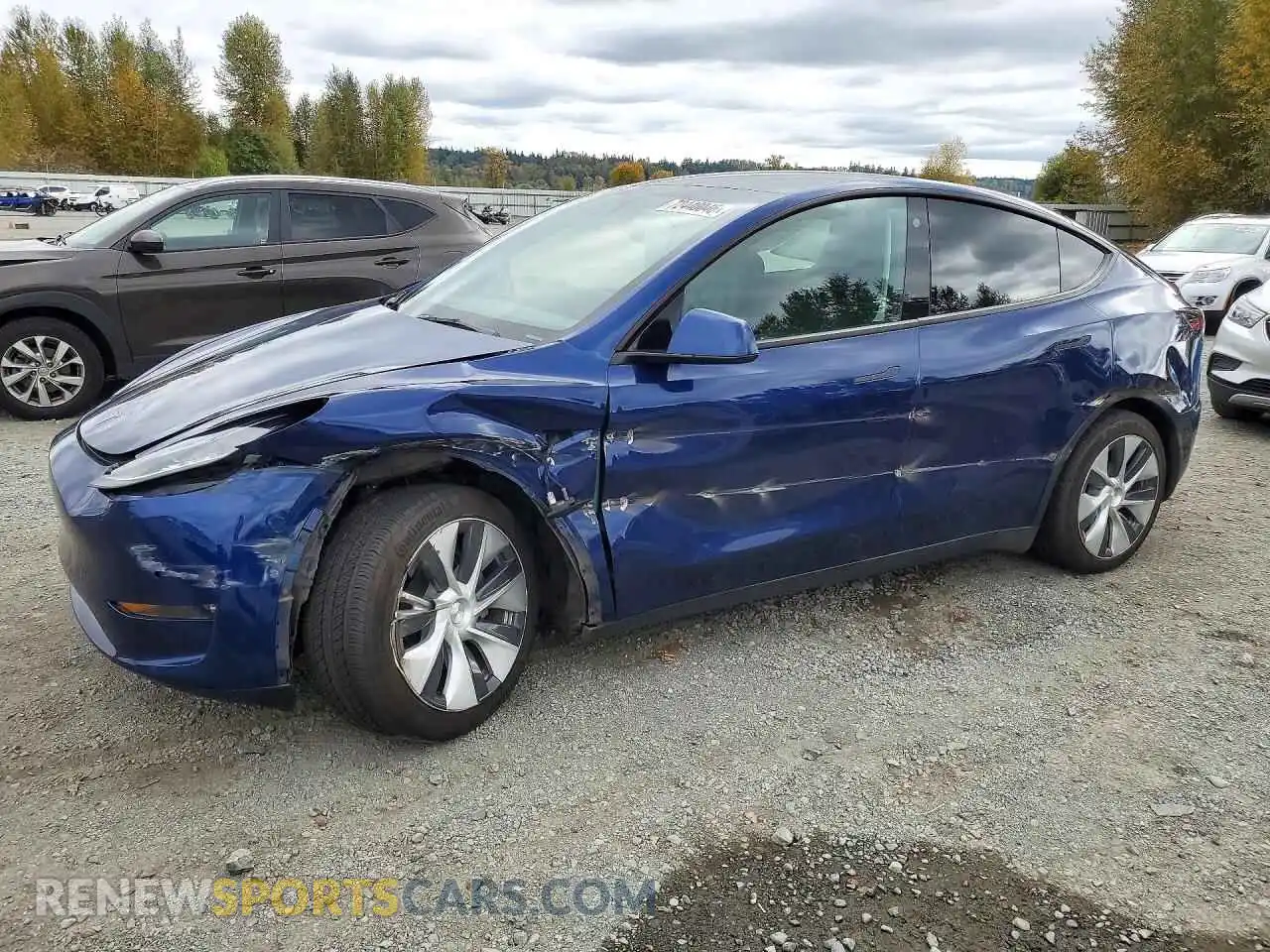 1 Photograph of a damaged car 7SAYGAEE9NF506401 TESLA MODEL Y 2022