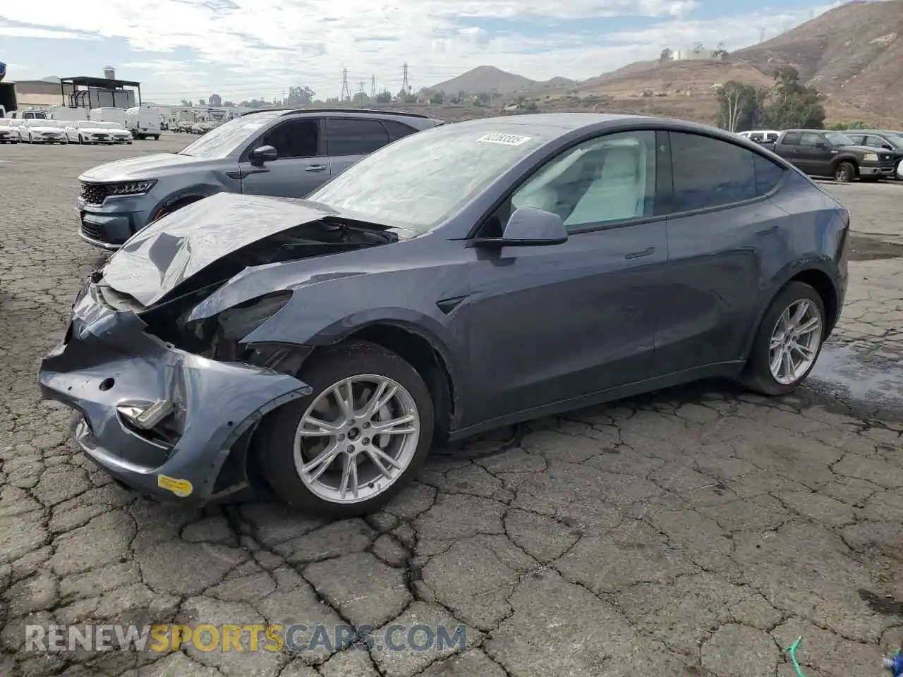 1 Photograph of a damaged car 7SAYGAEEXNF402192 TESLA MODEL Y 2022
