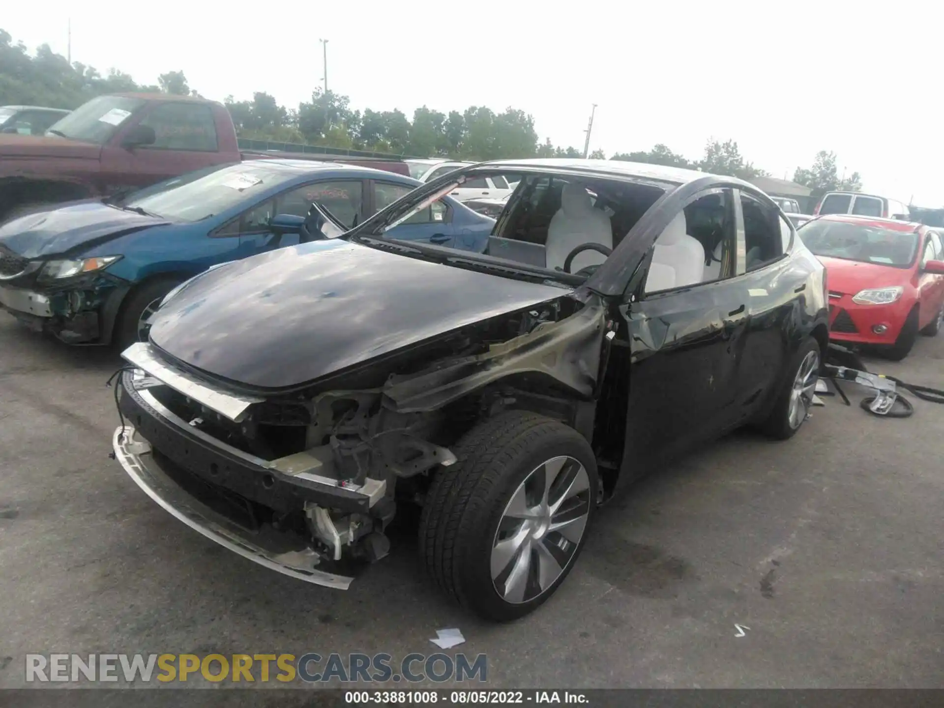 2 Photograph of a damaged car 7SAYGAEEXNF416819 TESLA MODEL Y 2022