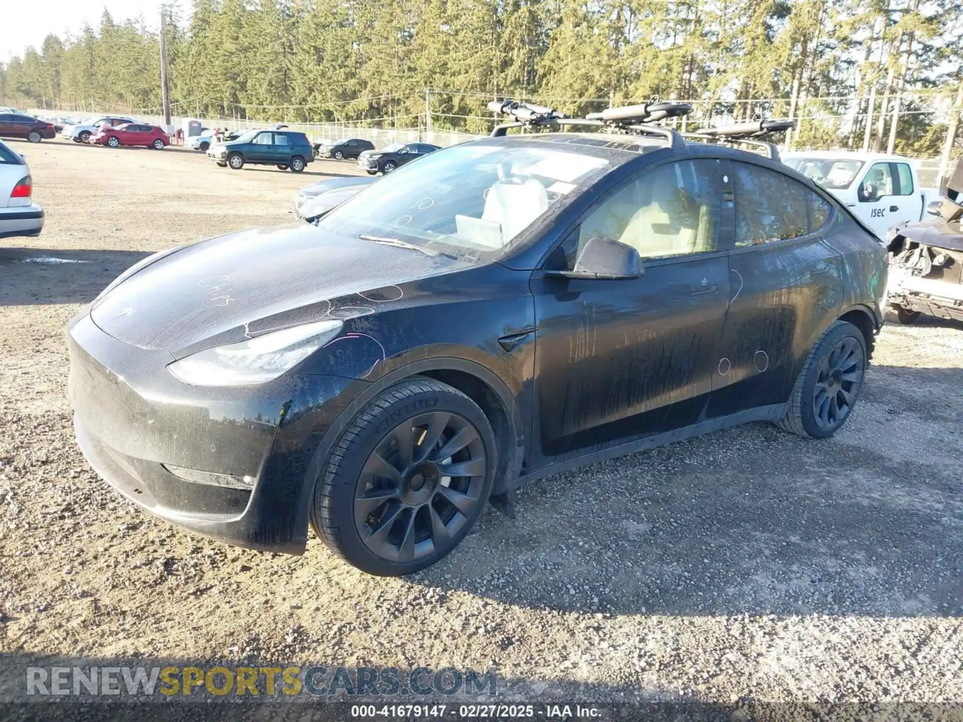 2 fotografías del automóvil dañado 7SAYGAEEXNF426654 TESLA MODEL Y 2022