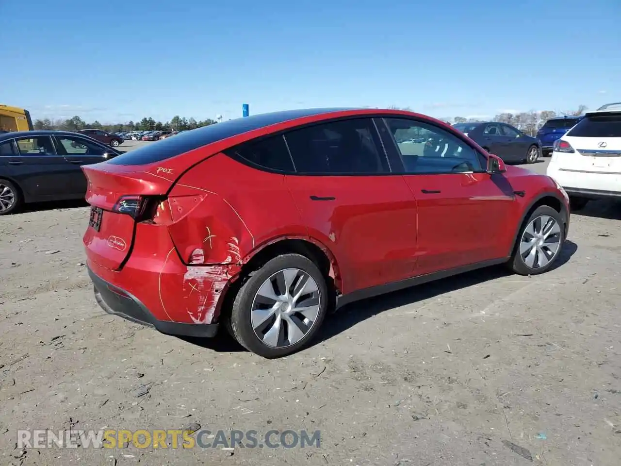 3 Photograph of a damaged car 7SAYGDEE0NA012619 TESLA MODEL Y 2022