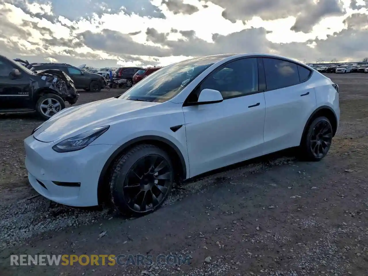 1 Photograph of a damaged car 7SAYGDEE0NA018310 TESLA MODEL Y 2022