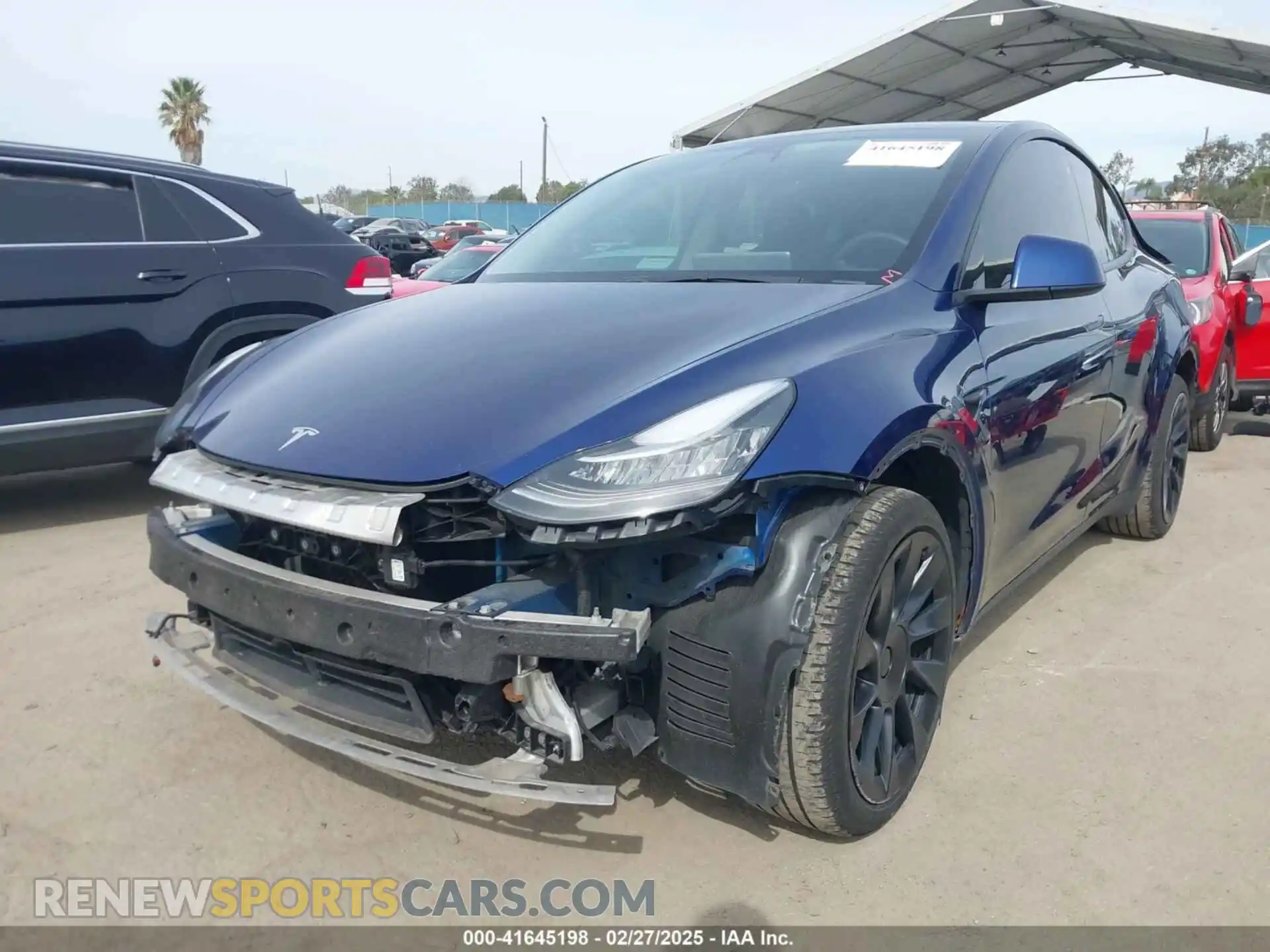 2 fotografías del automóvil dañado 7SAYGDEE0NA019067 TESLA MODEL Y 2022