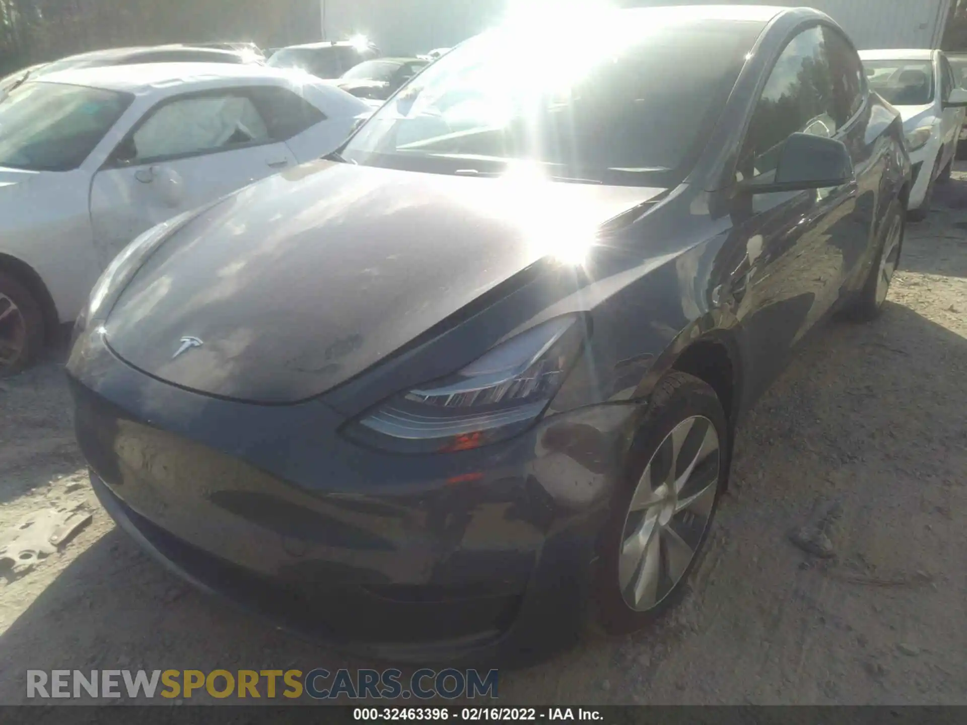 2 Photograph of a damaged car 7SAYGDEE0NF307514 TESLA MODEL Y 2022