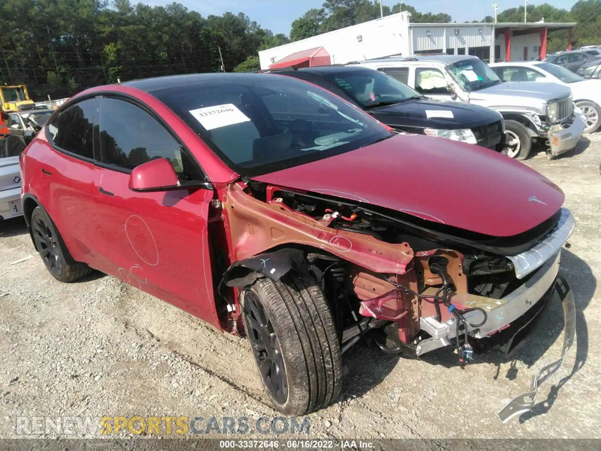1 Photograph of a damaged car 7SAYGDEE0NF313071 TESLA MODEL Y 2022