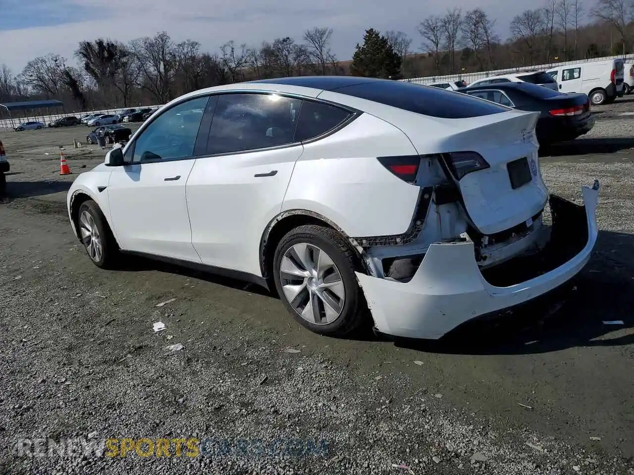 2 Photograph of a damaged car 7SAYGDEE0NF314334 TESLA MODEL Y 2022