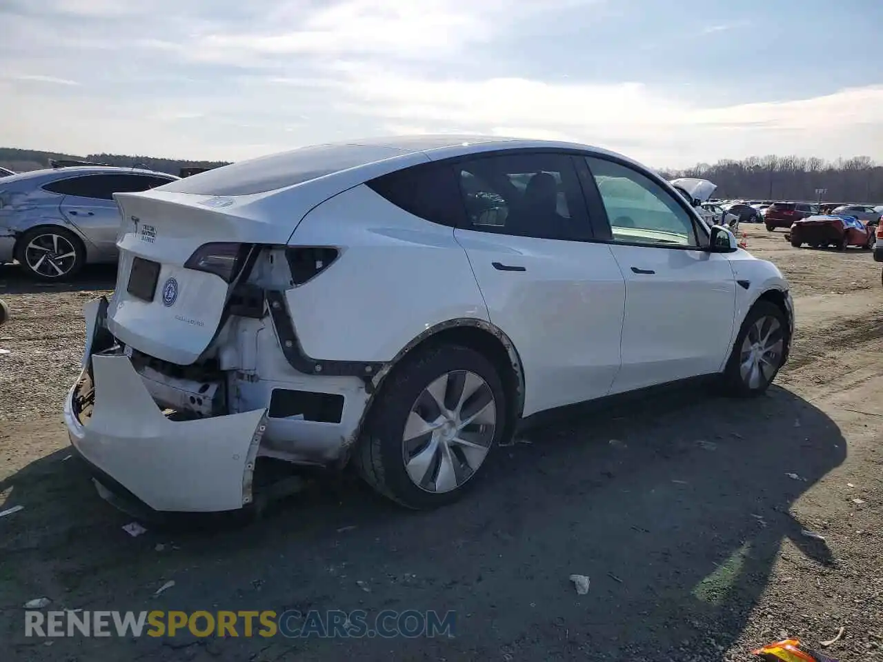 3 Photograph of a damaged car 7SAYGDEE0NF314334 TESLA MODEL Y 2022