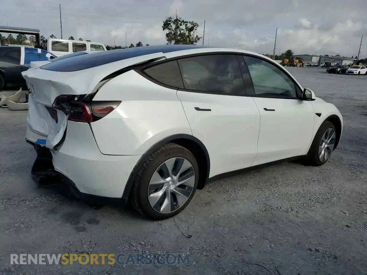 3 fotografías del automóvil dañado 7SAYGDEE0NF317606 TESLA MODEL Y 2022