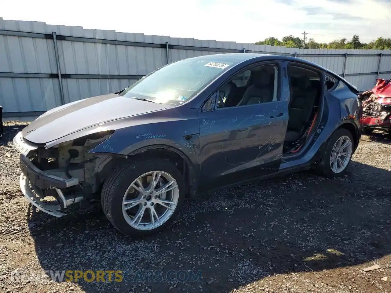 1 Фотография поврежденного автомобиля 7SAYGDEE0NF354056 TESLA MODEL Y 2022