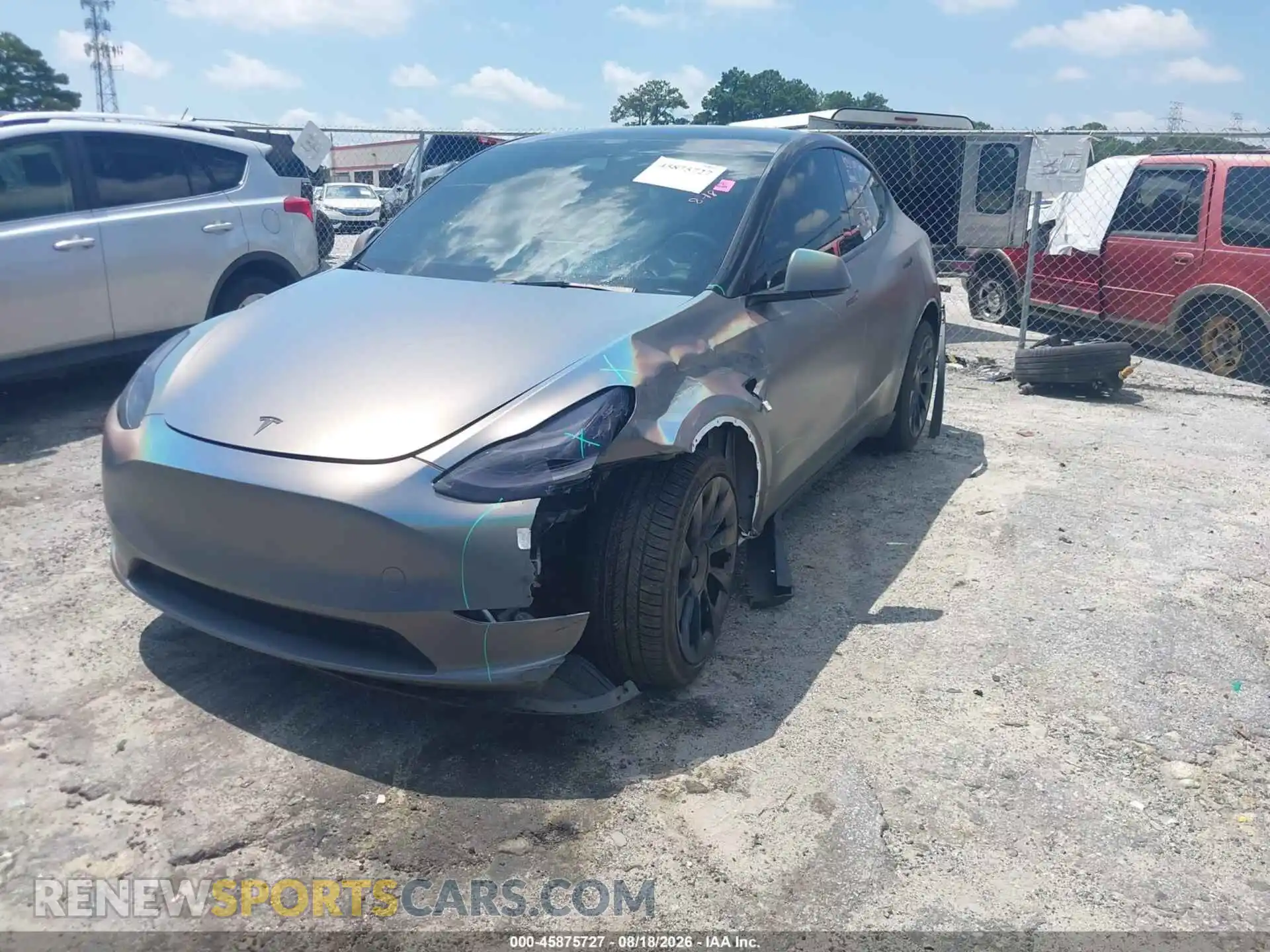 2 Photograph of a damaged car 7SAYGDEE0NF426762 TESLA MODEL Y 2022